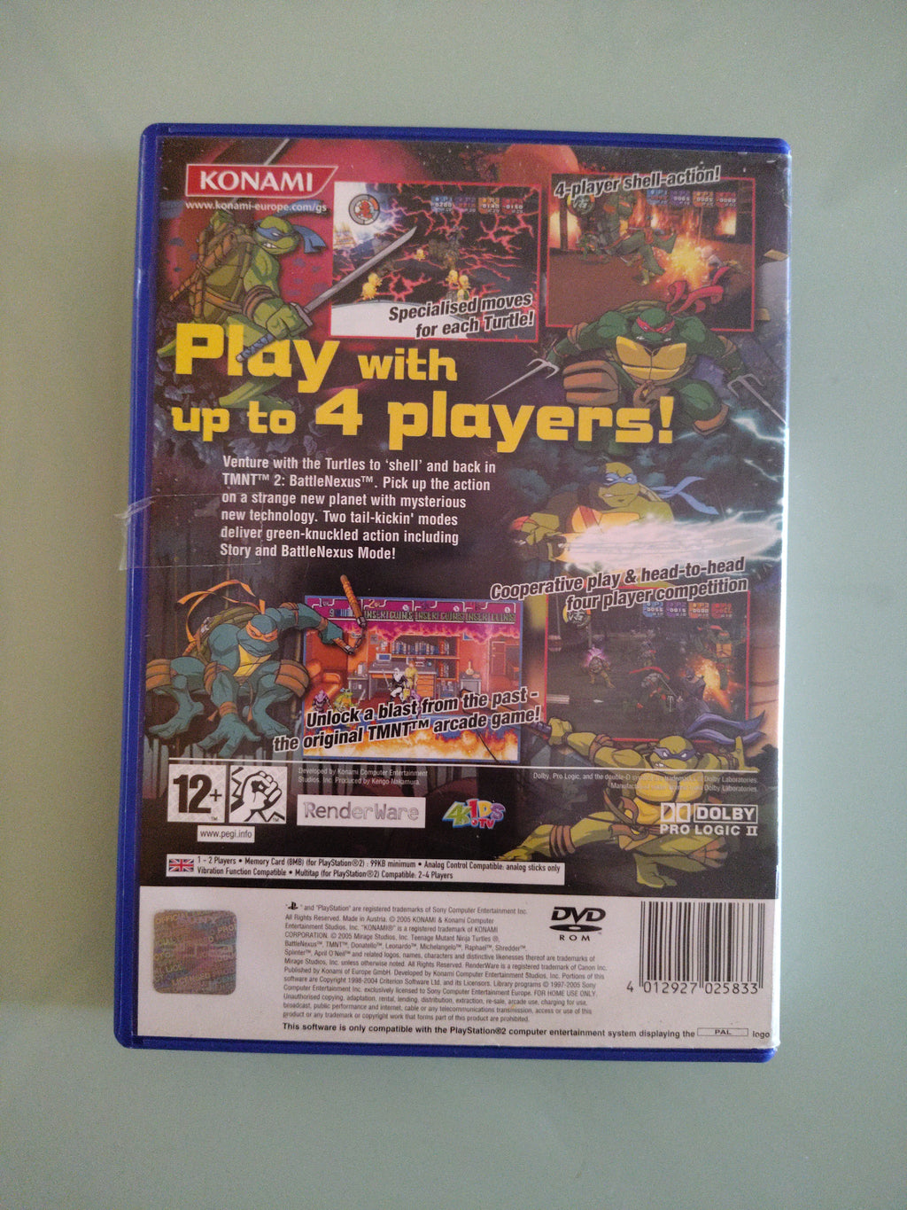 Teenage Mutant Ninja Turtles 2 Battlenexus Playstation 2 PAL ITA Konami