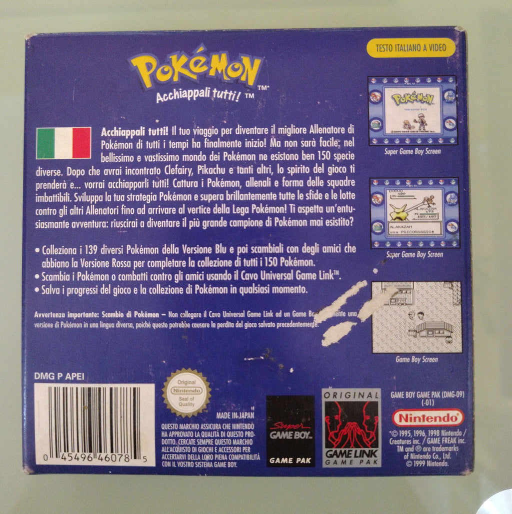 **Pokemon versione Blu originale 100%