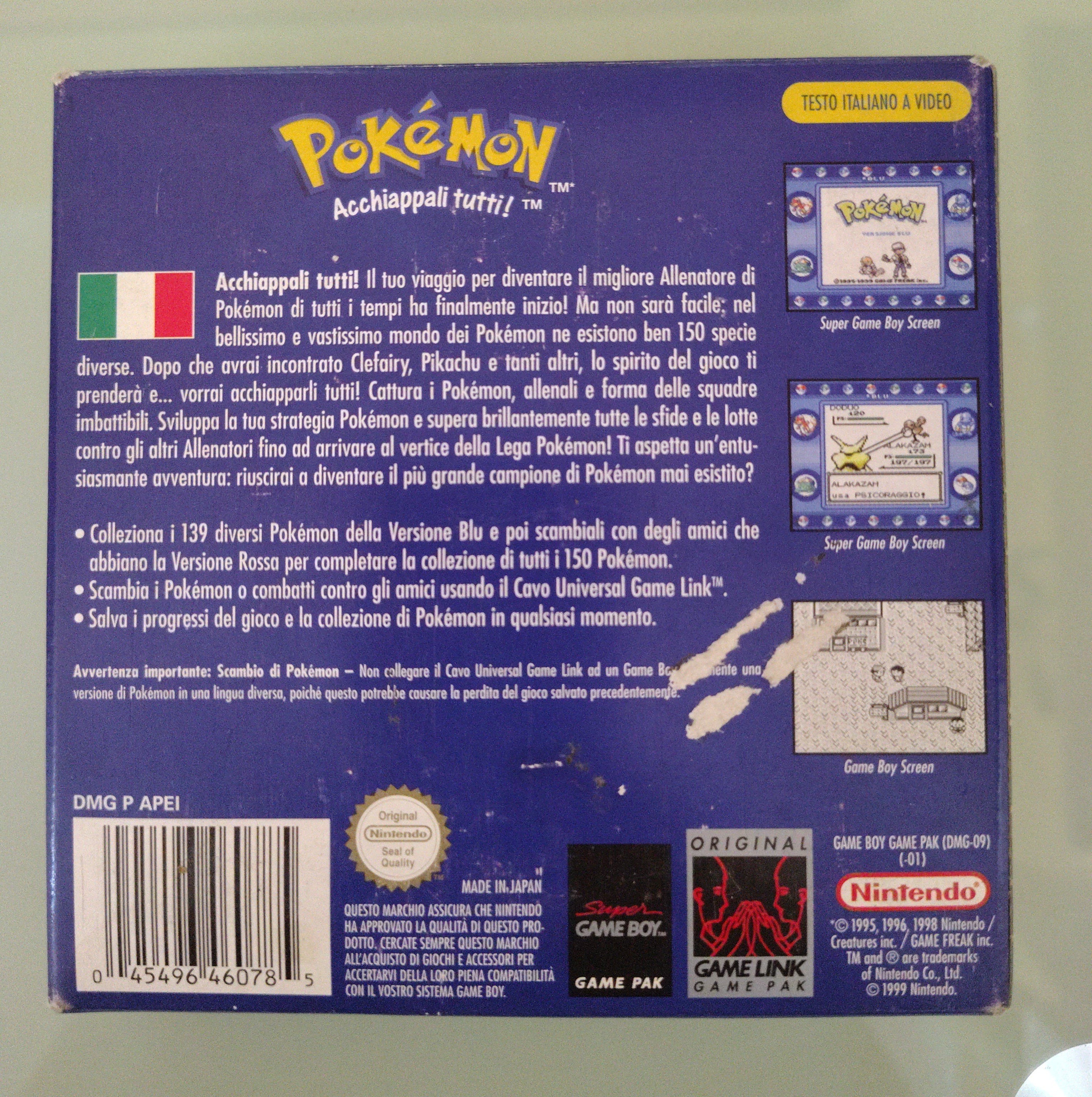 **Pokemon versione Blu originale 100%