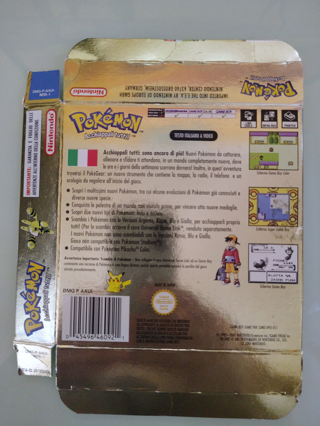 Scatola originale 100% Pokémon oro ita