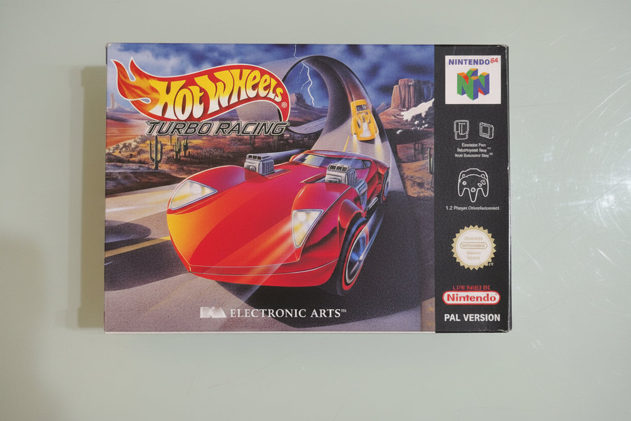Hot Wheels: Turbo Racing (Nintendo 64, 1999) scatola manuale