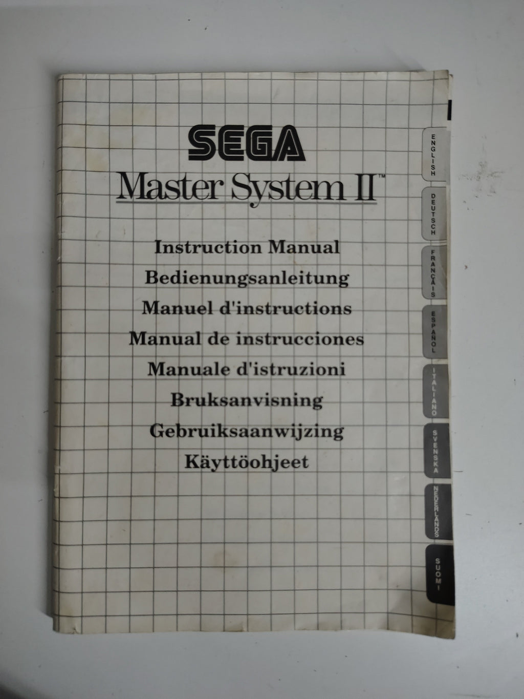 Sega Master System II Instruzioni Manuale