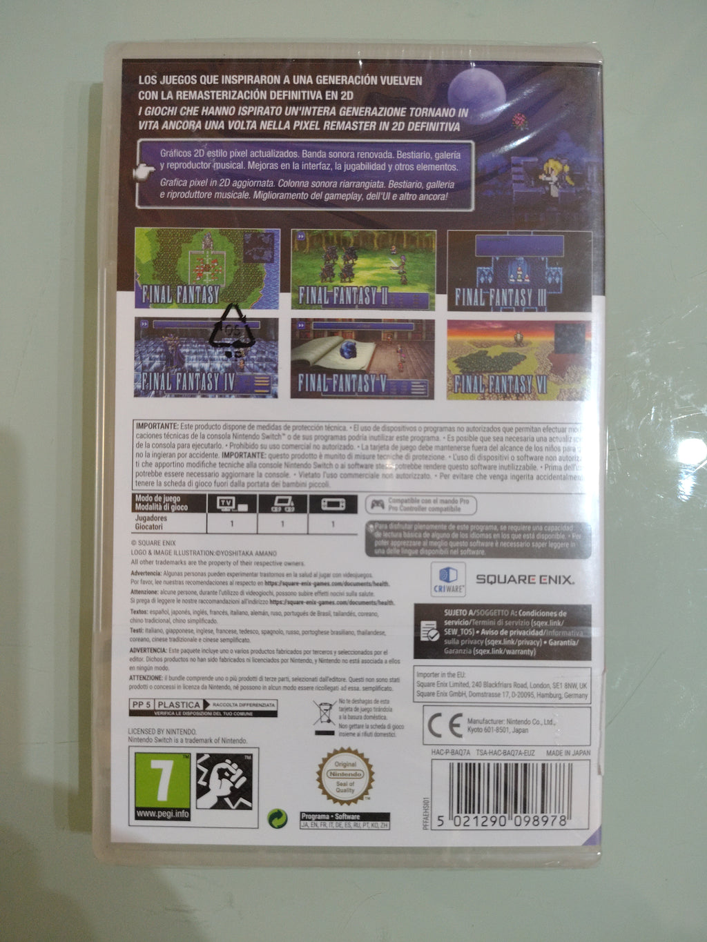 Final Fantasy I-VI Pixel Remaster Collection - Nintendo Switch (senza regione)