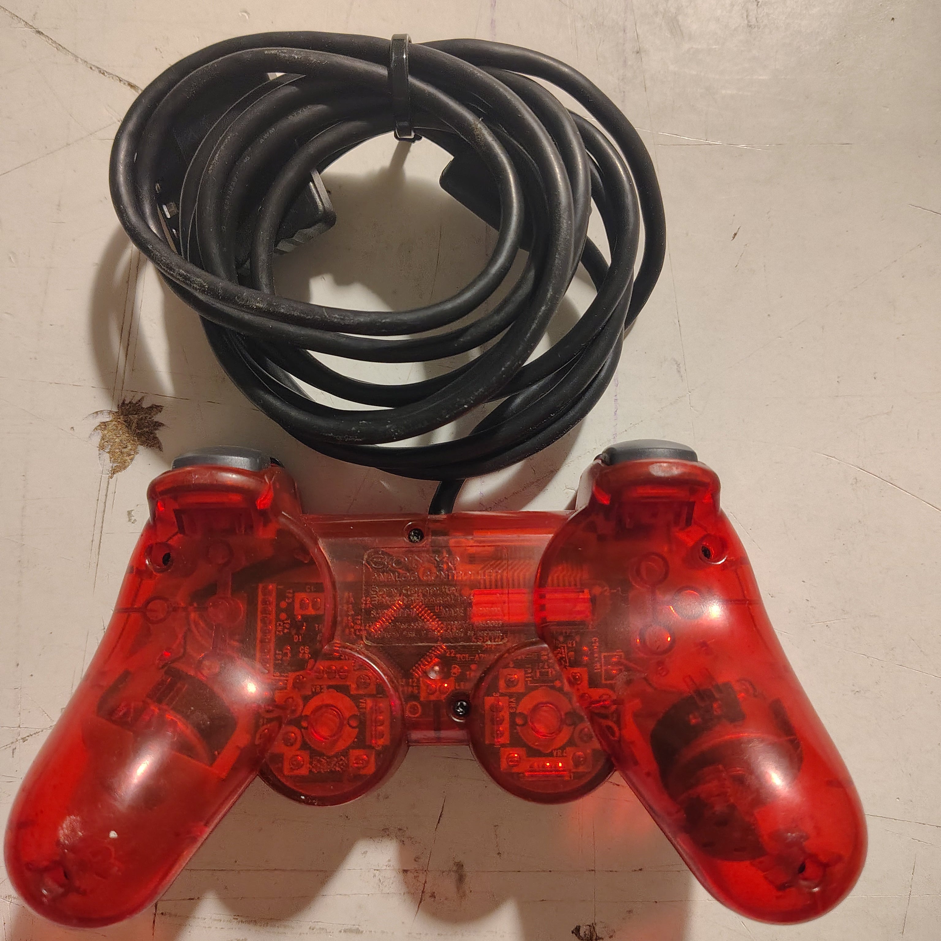Controller Ufficiale Playstation2 Dual Shock2 Rosso Crimson Trasparente