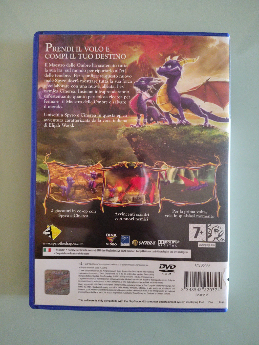 THE LEGEND OF SPYRO L'ALBA DEL DRAGO PS2 versione italiana
