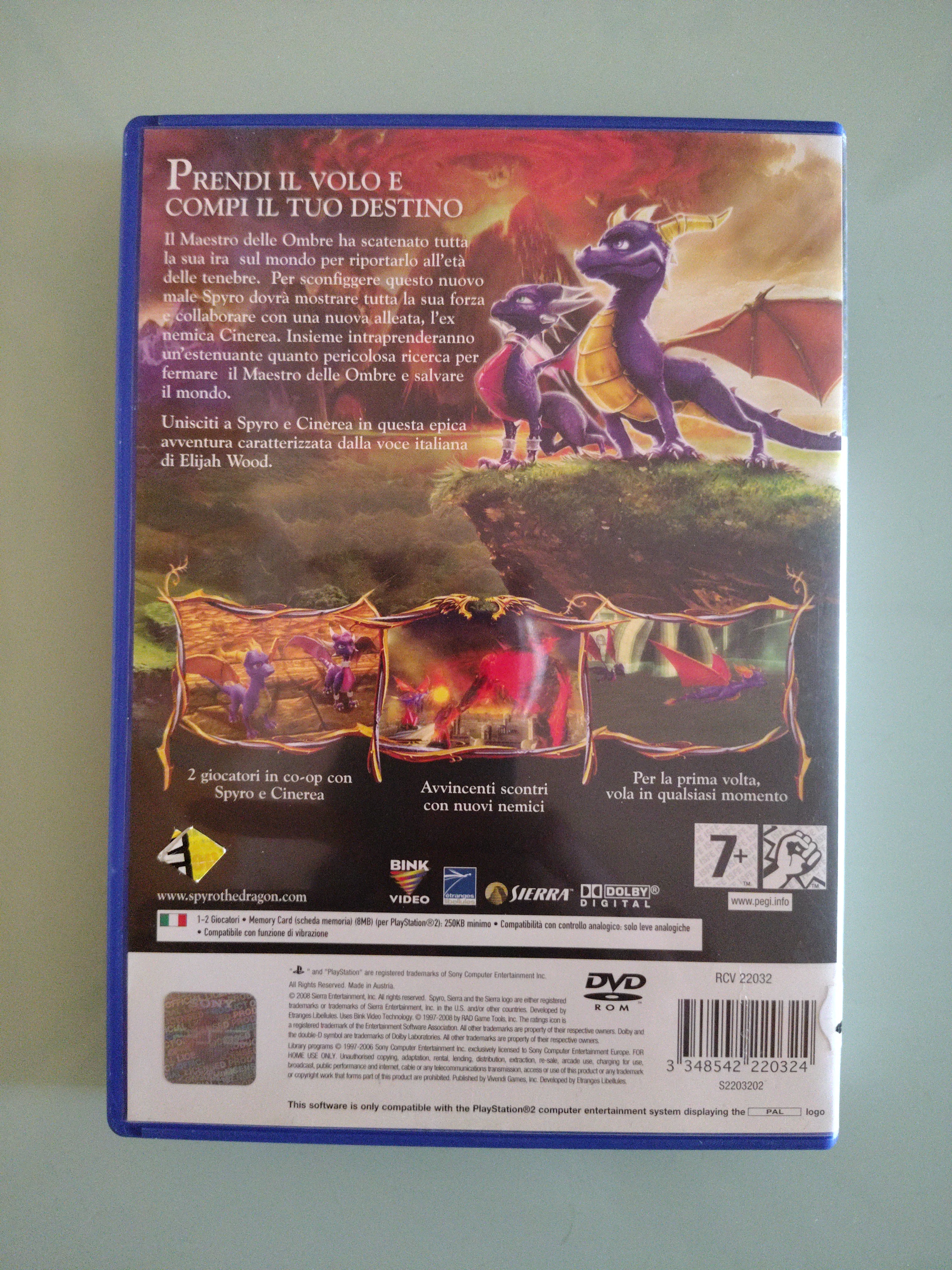 THE LEGEND OF SPYRO L'ALBA DEL DRAGO PS2 versione italiana