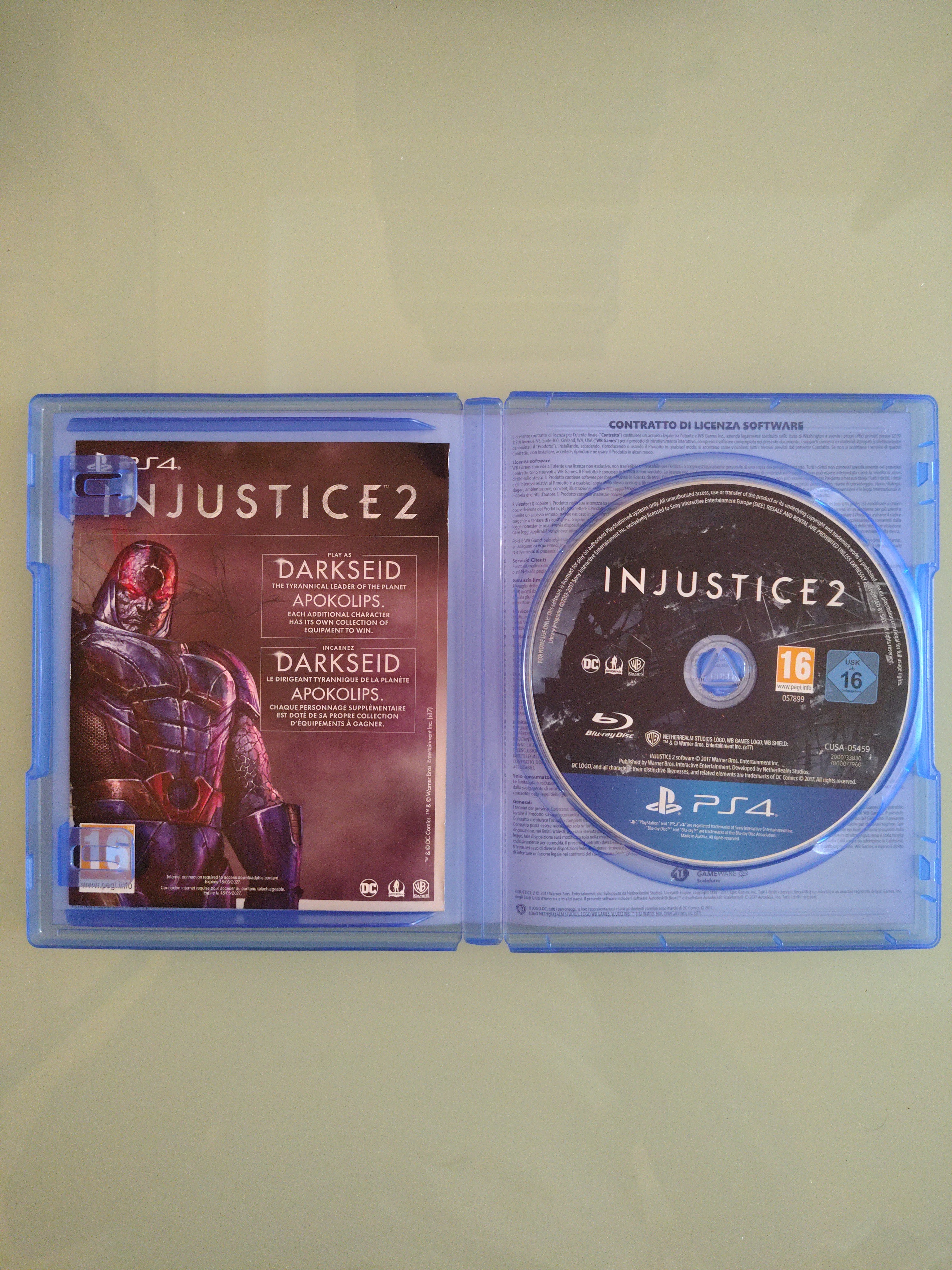 INJUSTICE 2  SONY PS4 PLAYSTATION PAL EUR ITA