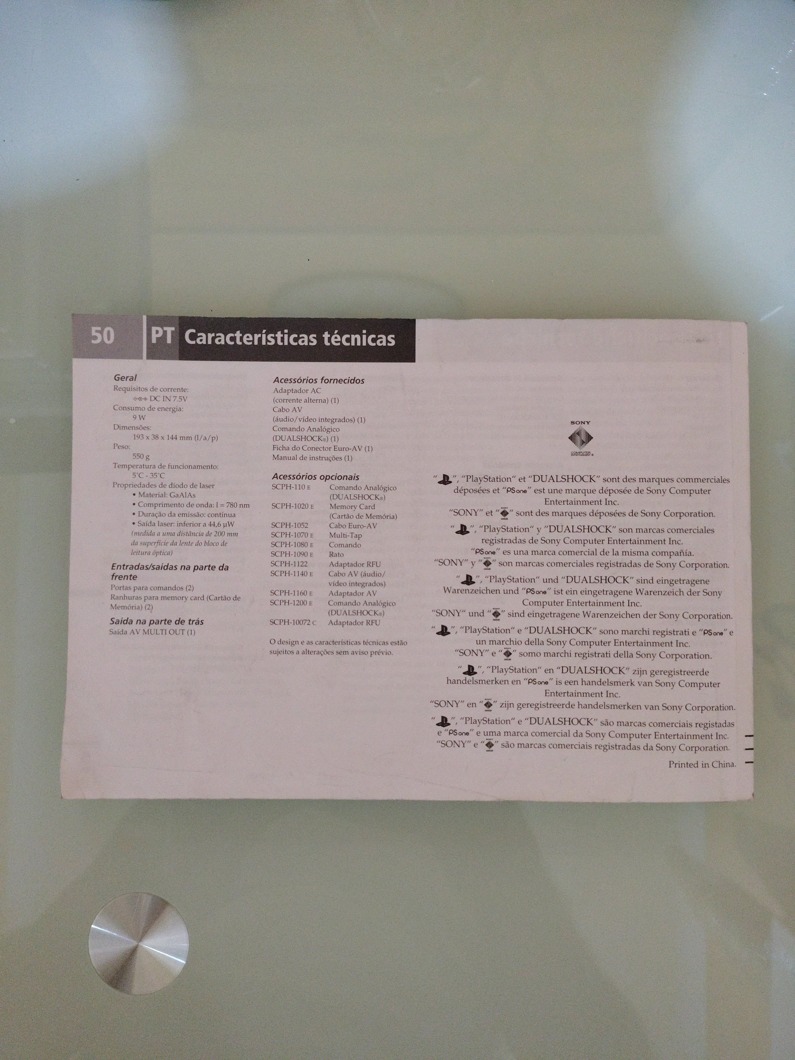 Libretto Manuale d'Istruzione Originale SONY PLAYSTATION ONE