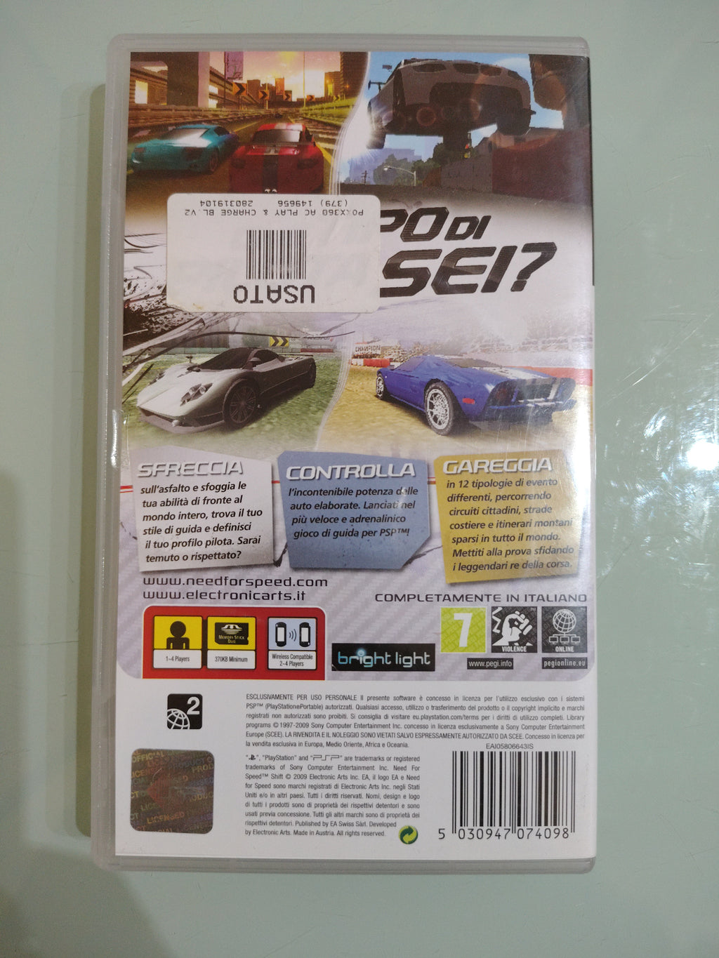 NEED FOR SPEED SHIFT 🔷 GIOCO IN ITALIANO COMPLETO SONY PLAYSTATION PSP CORSE