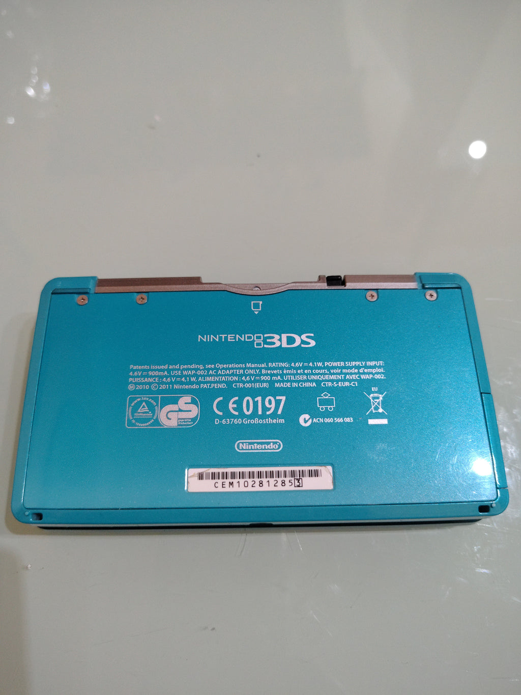 NINTENDO 3DS ACQUA BLU