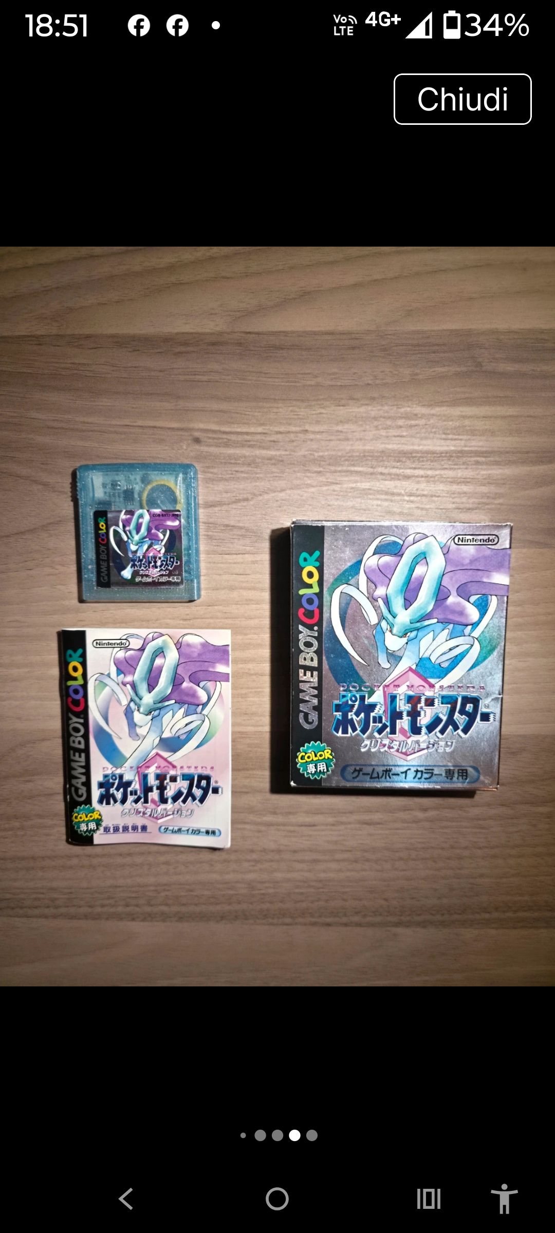 Pokemon versione Crystal Version (Nintendo Game Boy Color, 2000) jap