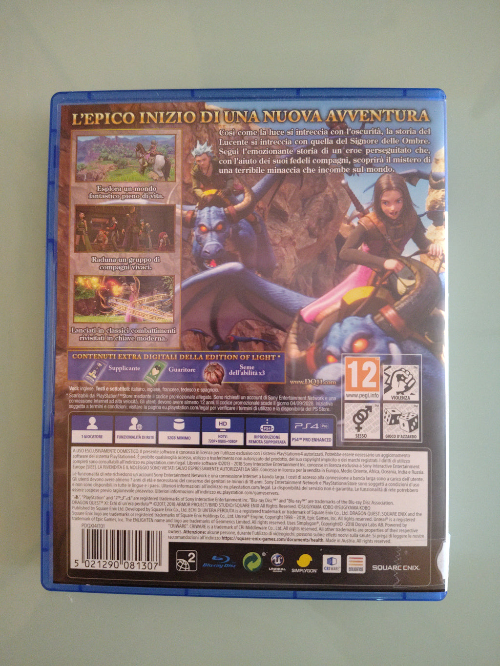 DRAGON QUEST XI ECHI DI UN ERA PERDUTA EDITION OF LIGHT - SONY PS4 -