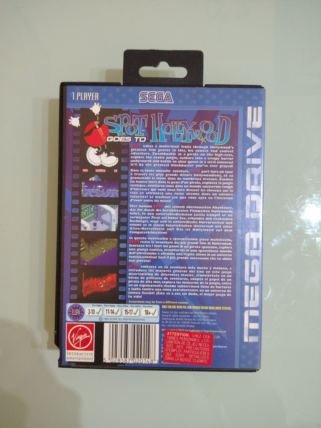 SPOT GOES TO HOLLYWOOD - SEGA MEGA DRIVE - GIOCO USATO PAL VERSION