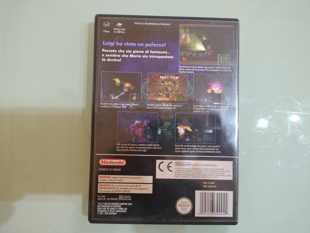 Videogioco per Nintendo Gamecube Luigi's Mansion PAL italiano triangolo Blu