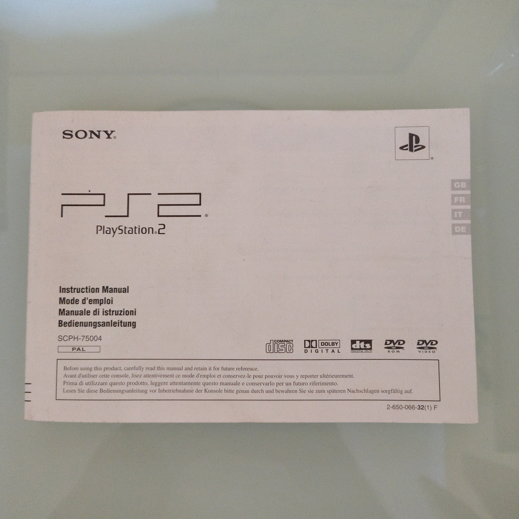 Manuale Di Istruzioni Sony Playstation 2 Slim - SCPH-75004 (PS2) - ITA