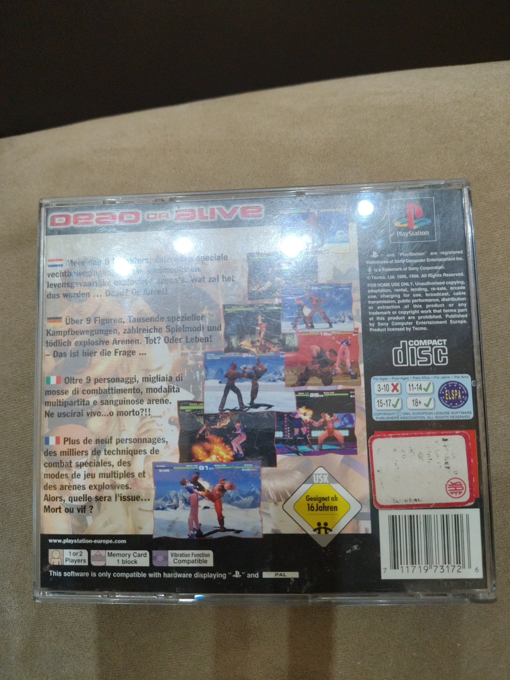 Ps1 Sony PlayStation 1 Game Dead or Alive PAL ita multi