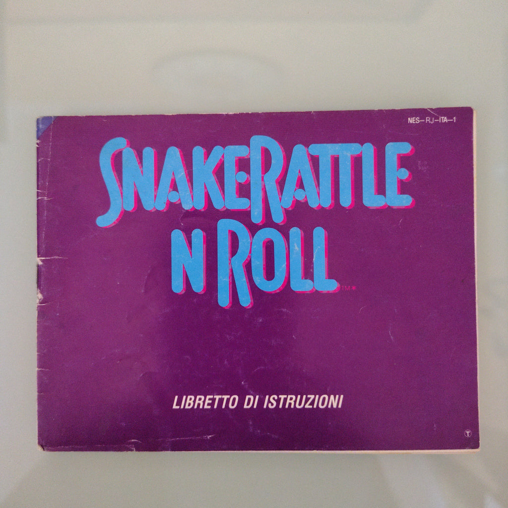 Snake Rattle N Roll Nintendo NES Manuale Libretto Istruzioni