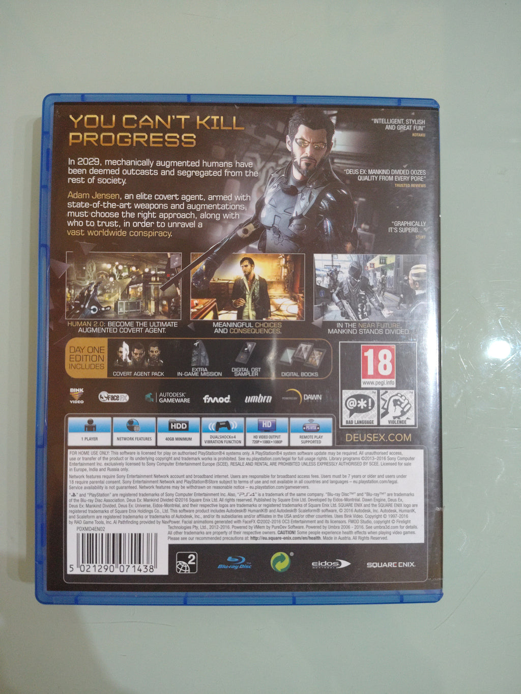 Deus Ex Mankind Divided - Day One Edition - PS4 Game
