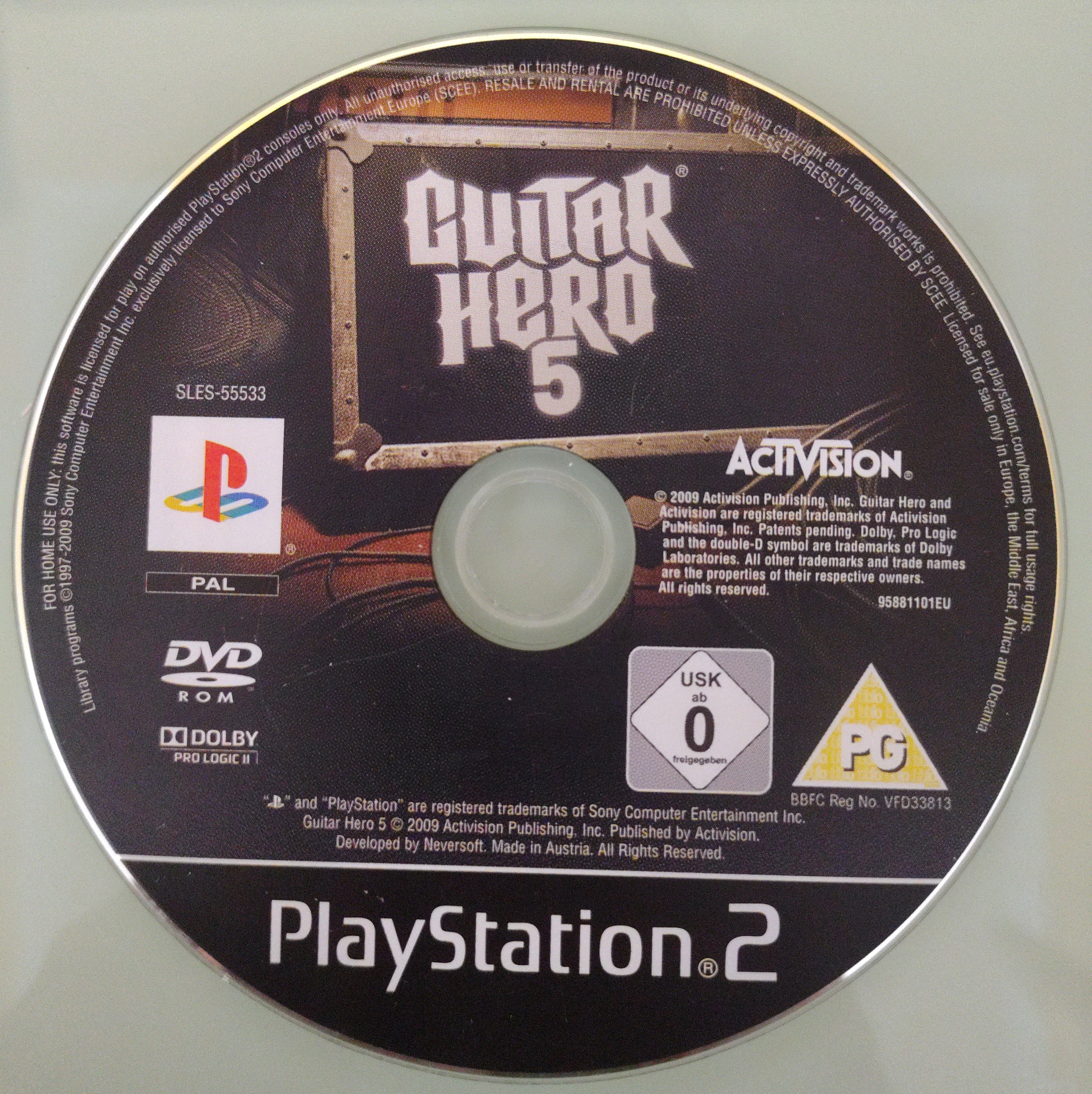 Guitar Hero 5 ( solo disco )