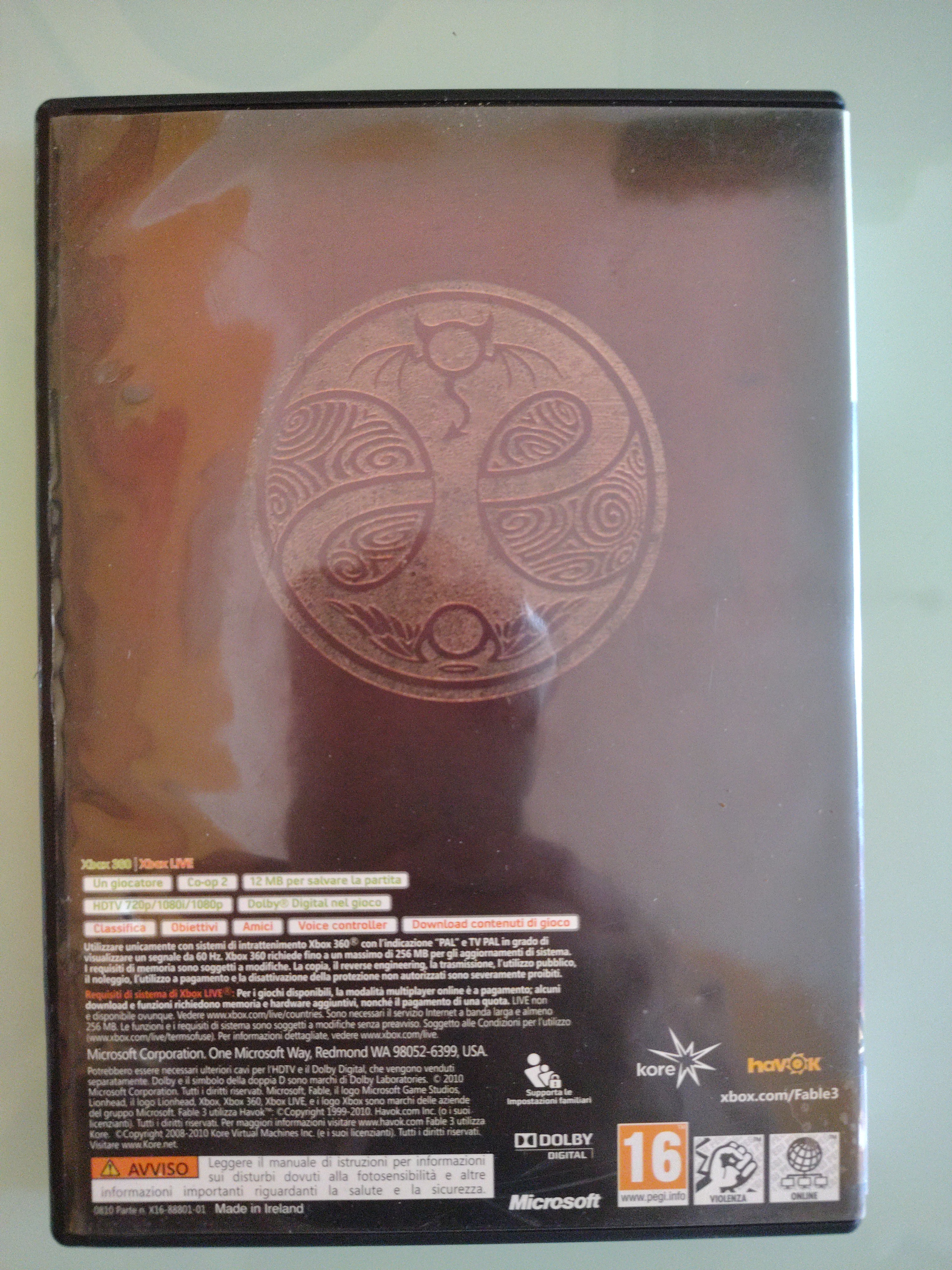 Fable III - Edizione limitata da collezione  XBOX 360  PAL