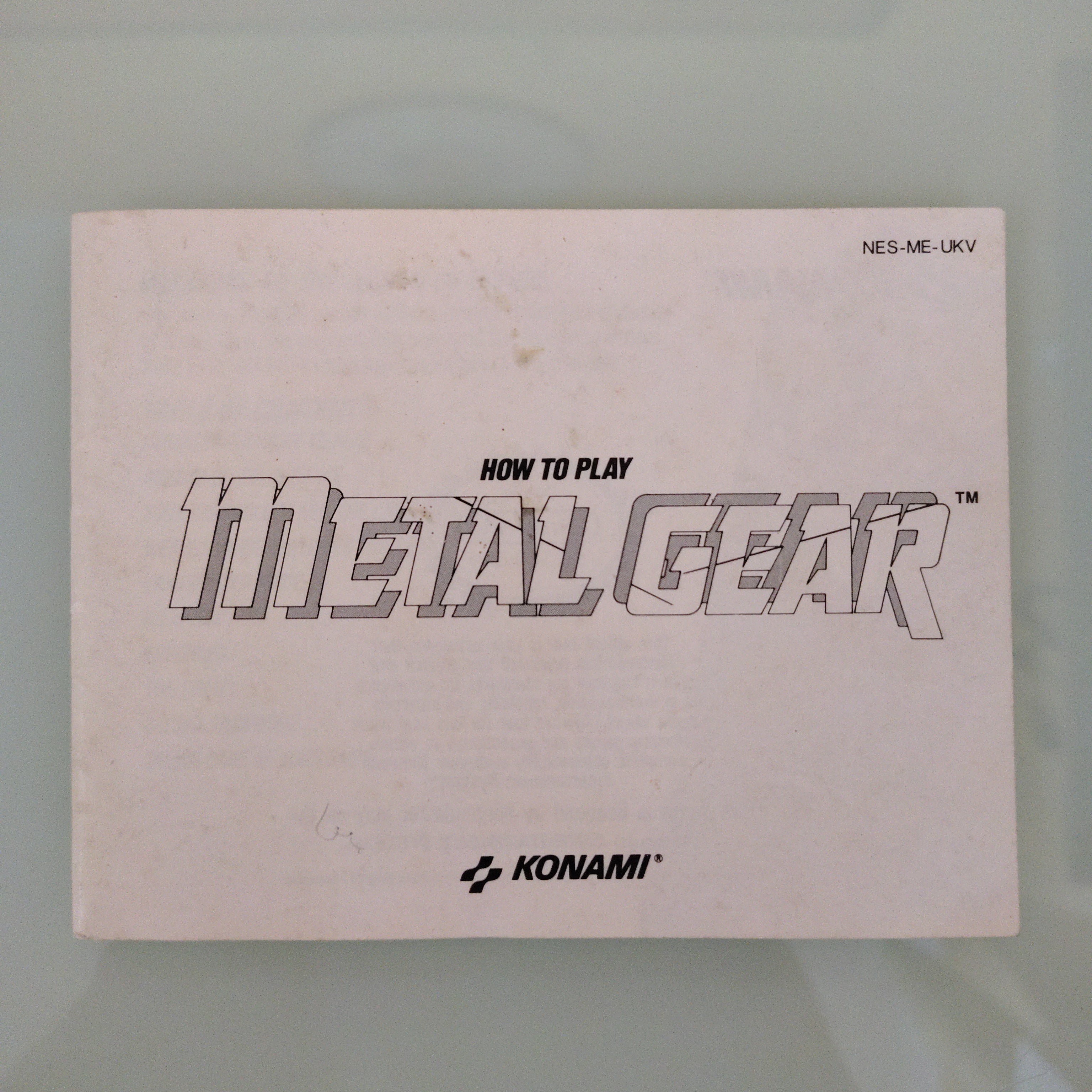 Metal Gear nes ( manuale )