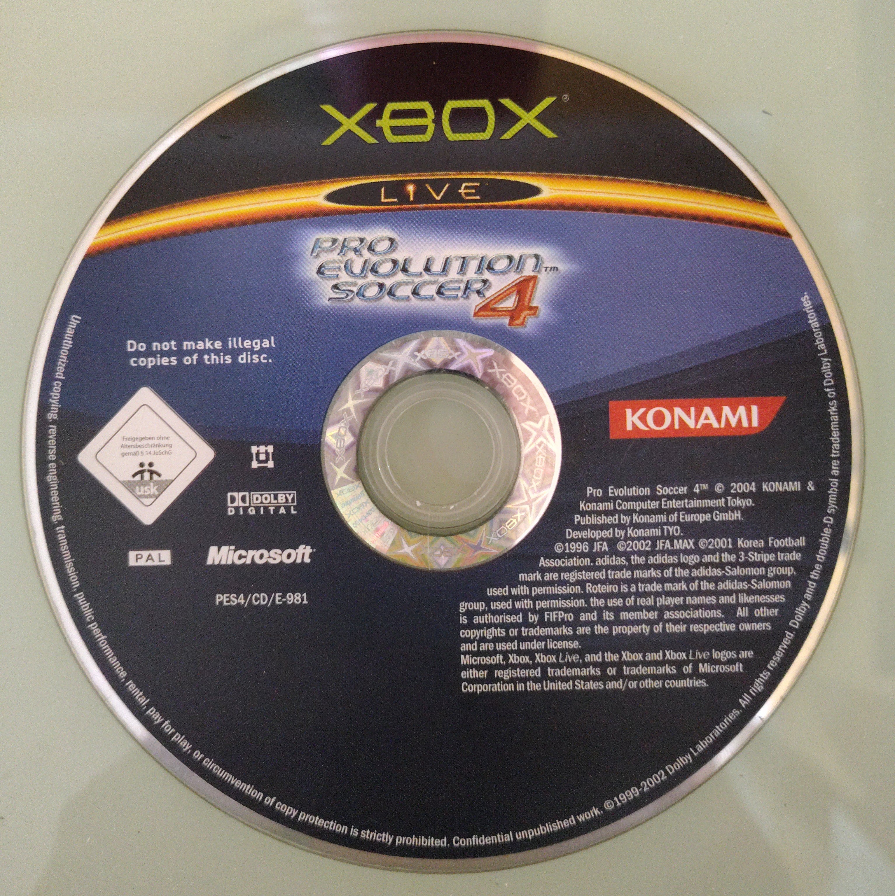 Pro Evolution Soccer 4 ( solo disco)