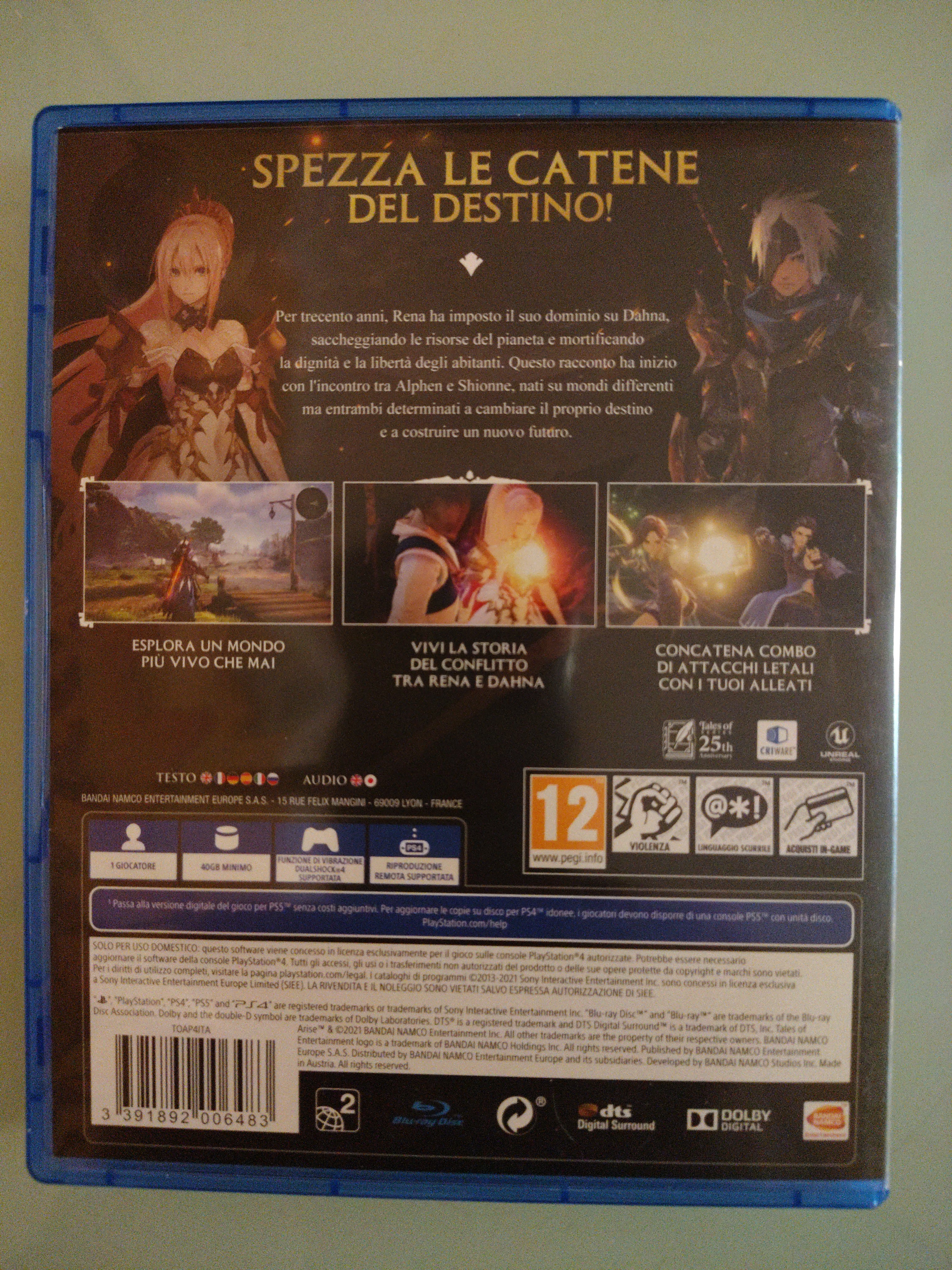 Tales of Arise PS4 USATO ITA