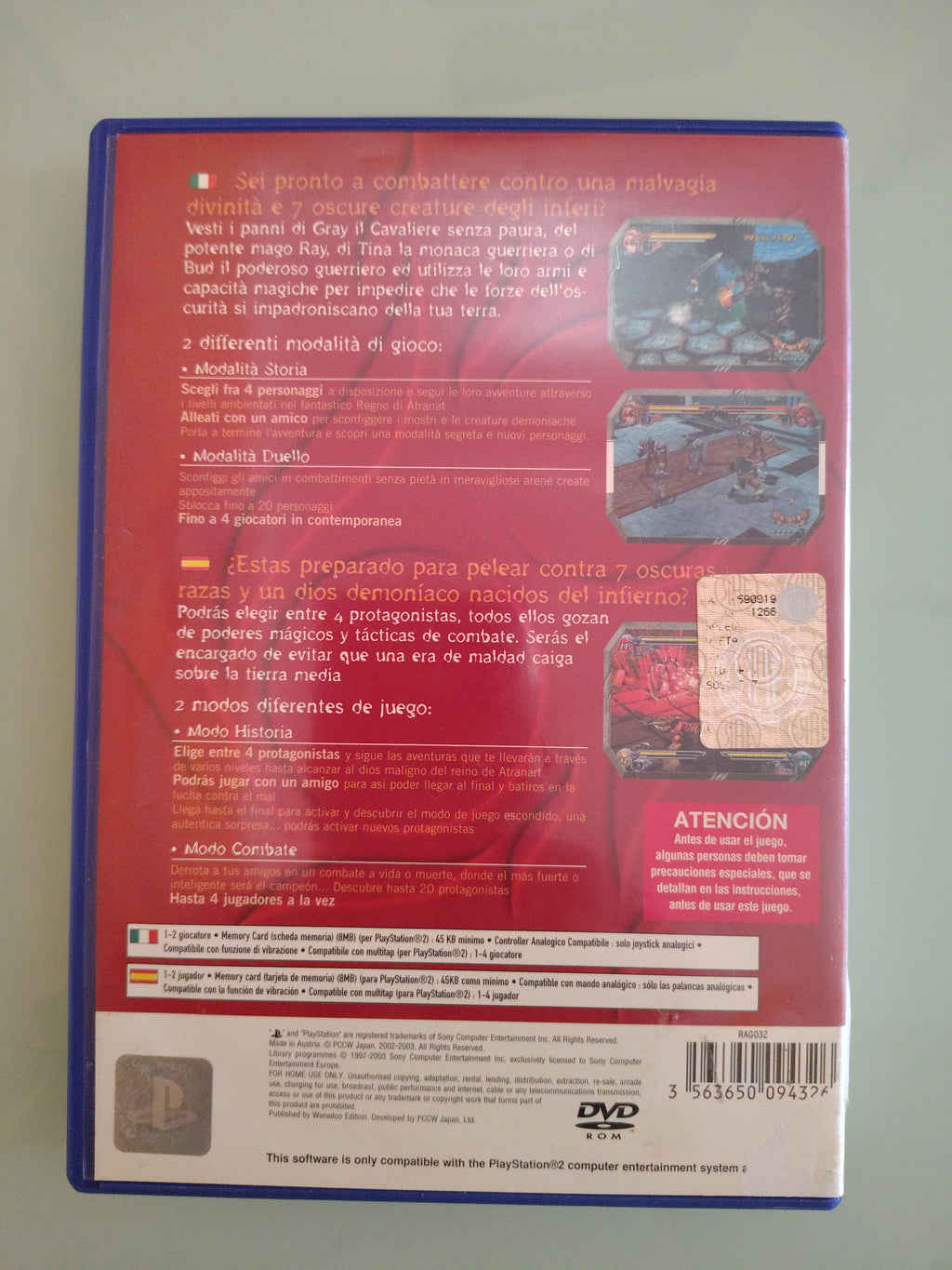 Raging Blades - Sony Playstation 2 PS2 - PAL