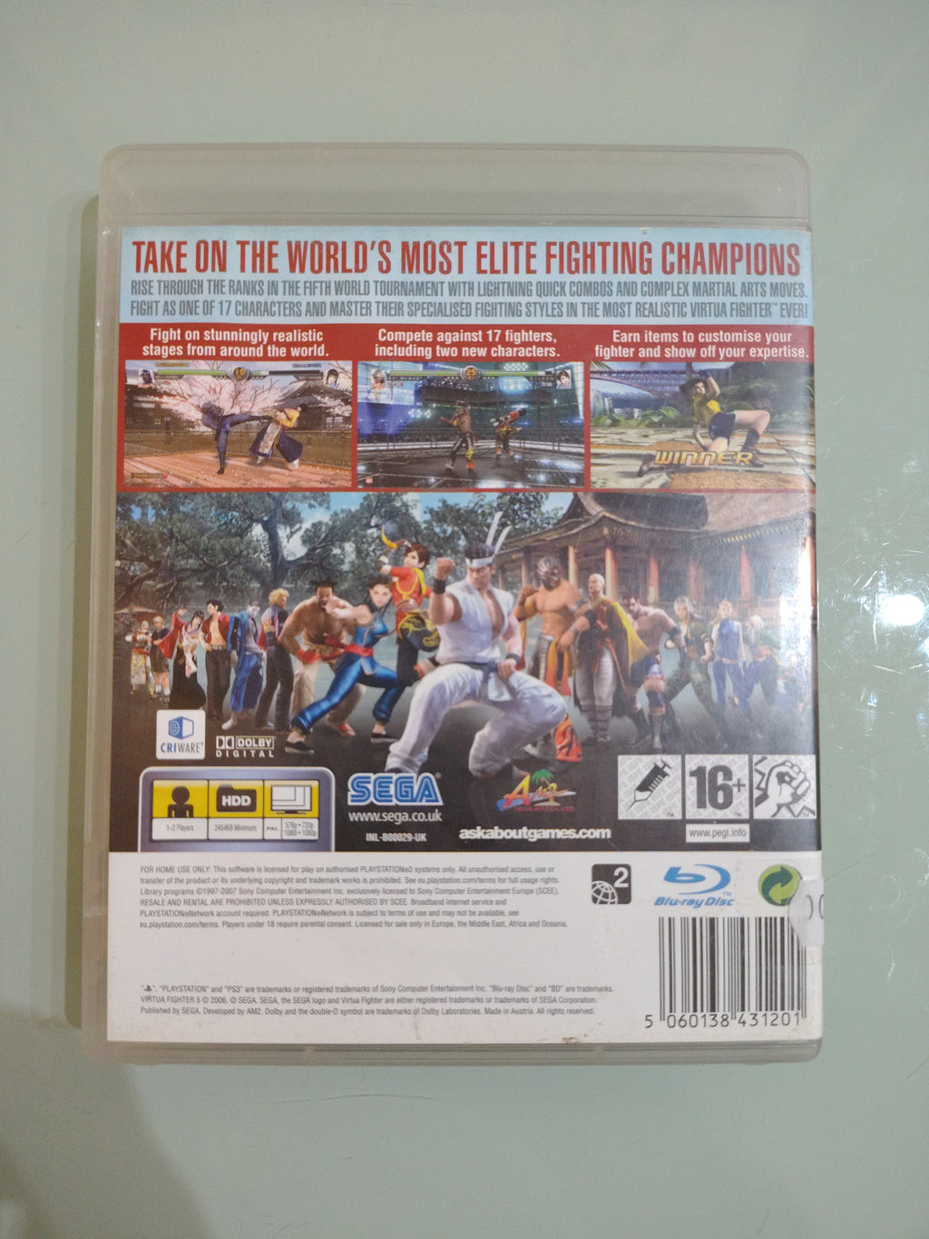 Virtua Fighter 5 (Sony PlayStation 3, 2007) completo PAL