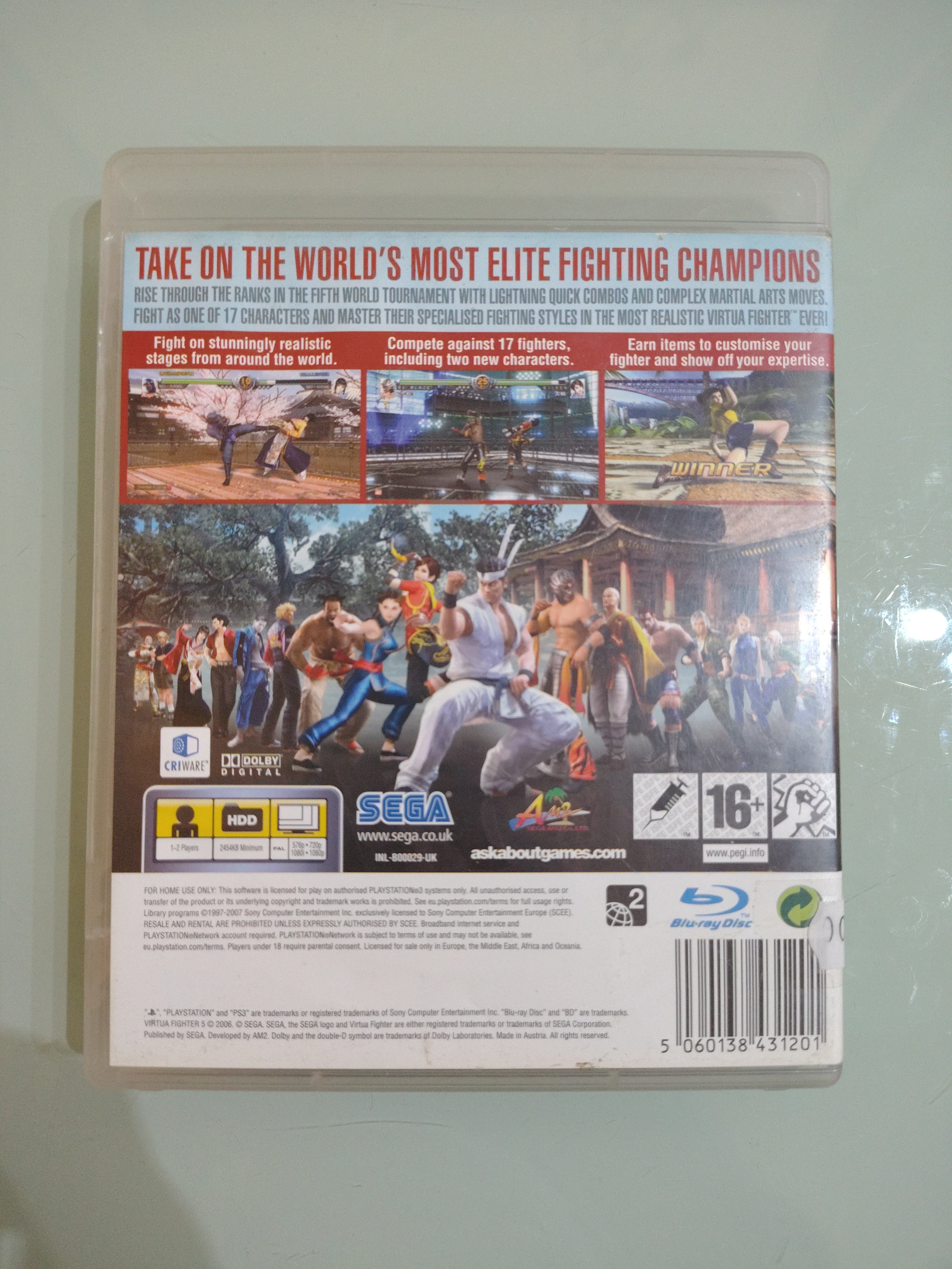 Virtua Fighter 5 (Sony PlayStation 3, 2007) completo PAL