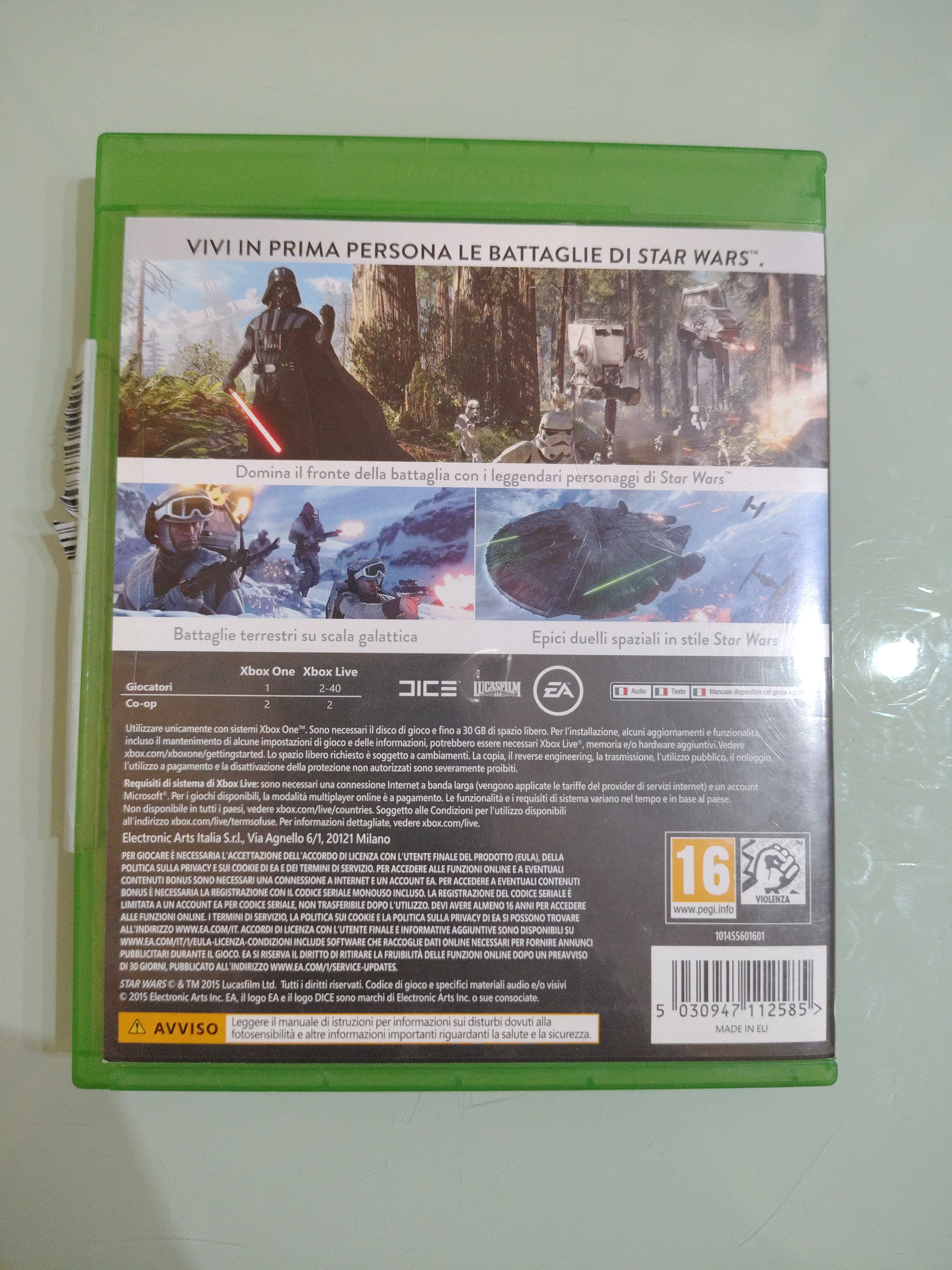 Star Wars Battlefront - Microsoft XBox One - PAL ita