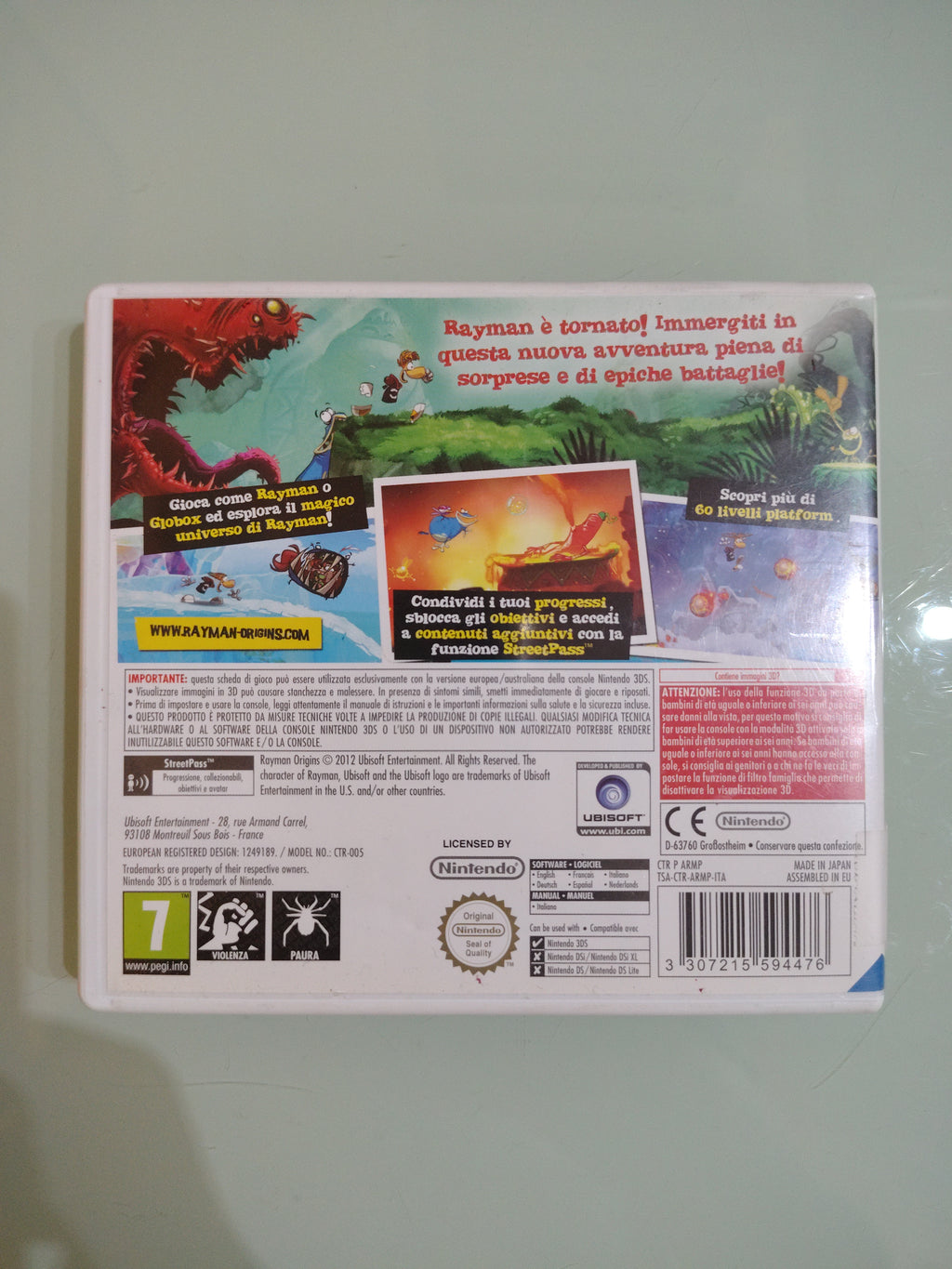 Rayman Origins GIOCO 3DS VERSIONE ITALIANA