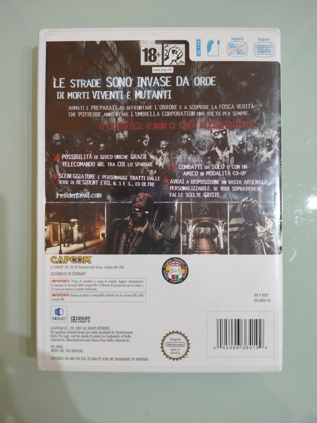 Resident Evil the Umbrella Chronicles  Nintendo Wii PAL ita