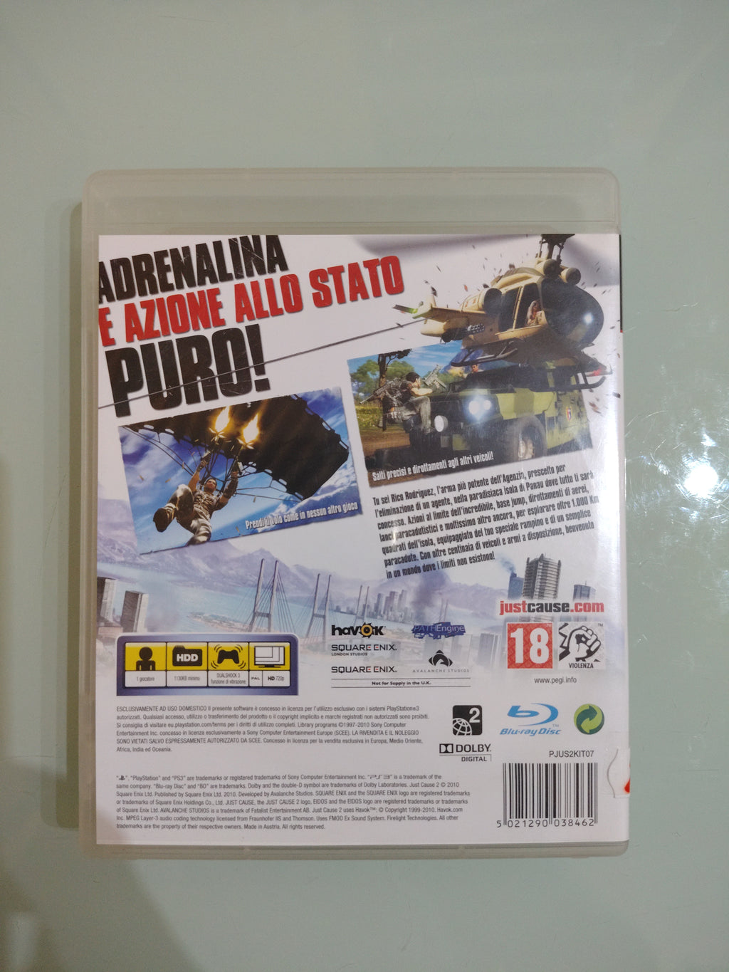 JUST CAUSE 2 SONY  PLAYSTATION 3 PAL EU EUR ITA ITALIANO ORIGINALE COMPLETO