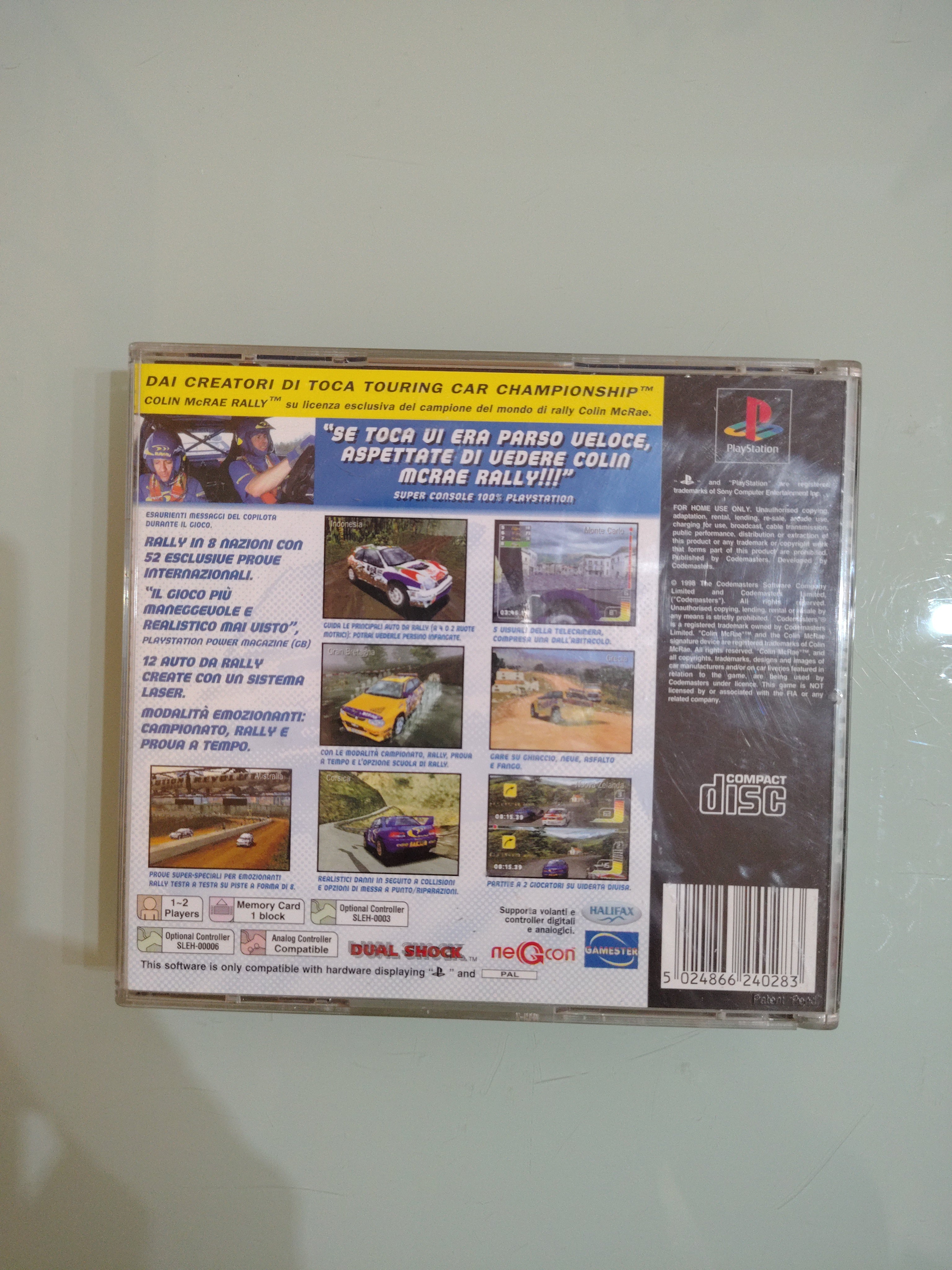 COLIN MCRAE RALLY SONY PLAYSTATION 1  PAL  ITALIANO ORIGINALE