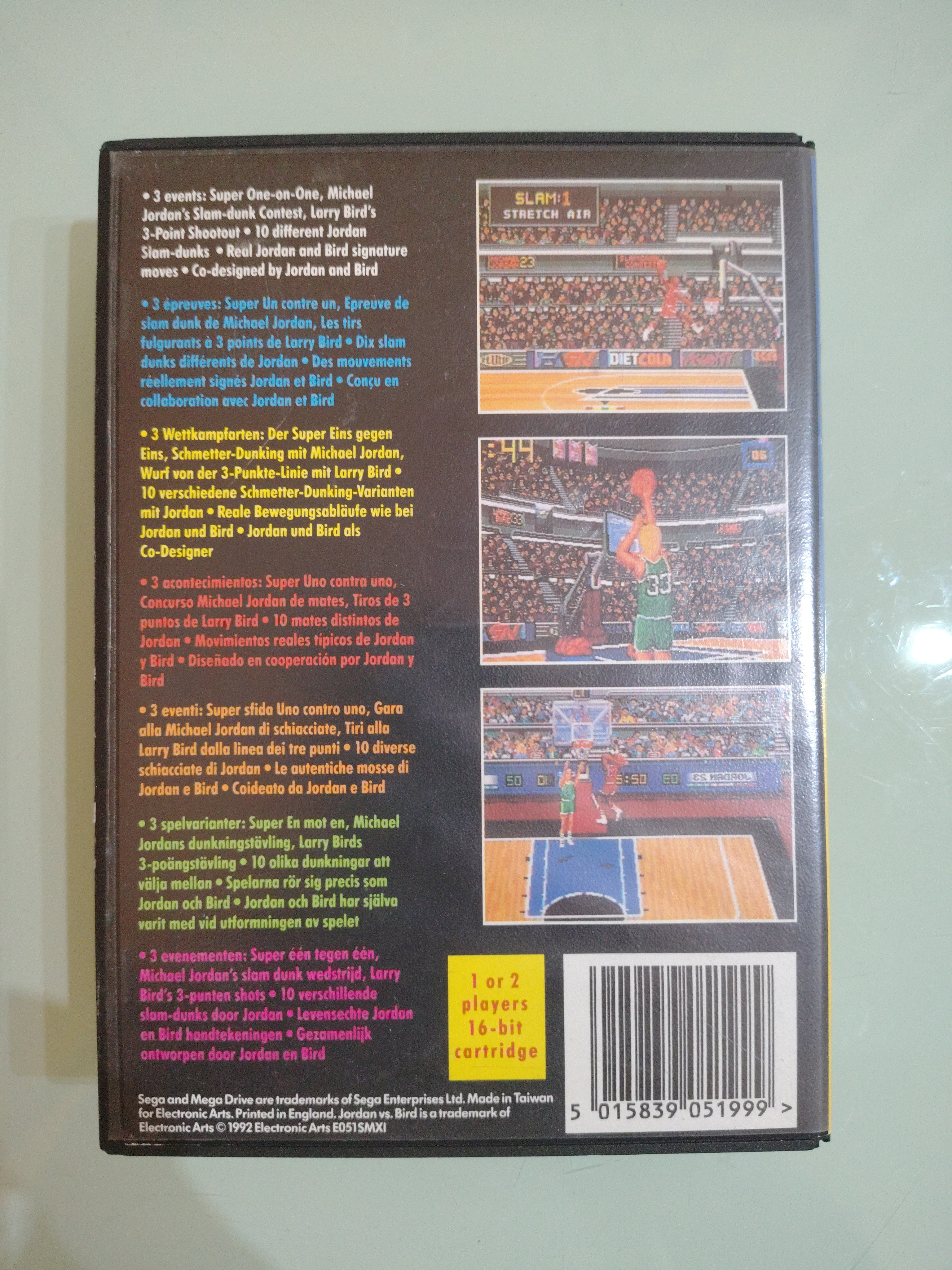 JORDAN VS BIRD Videogioco SEGA MEGA DRIVE Multilingue
