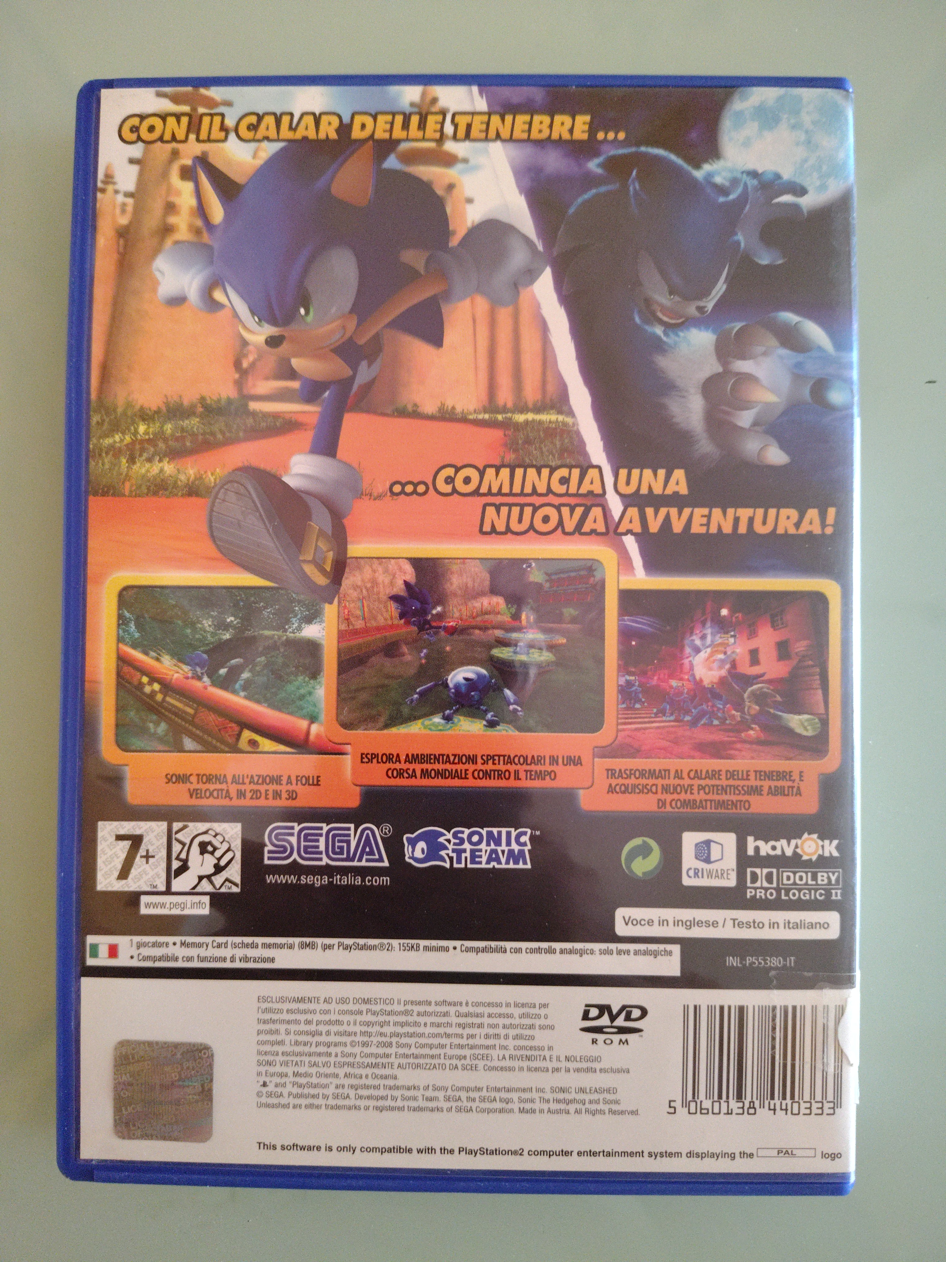 Sonic Scatenato PLAYSTATION 2 PS2