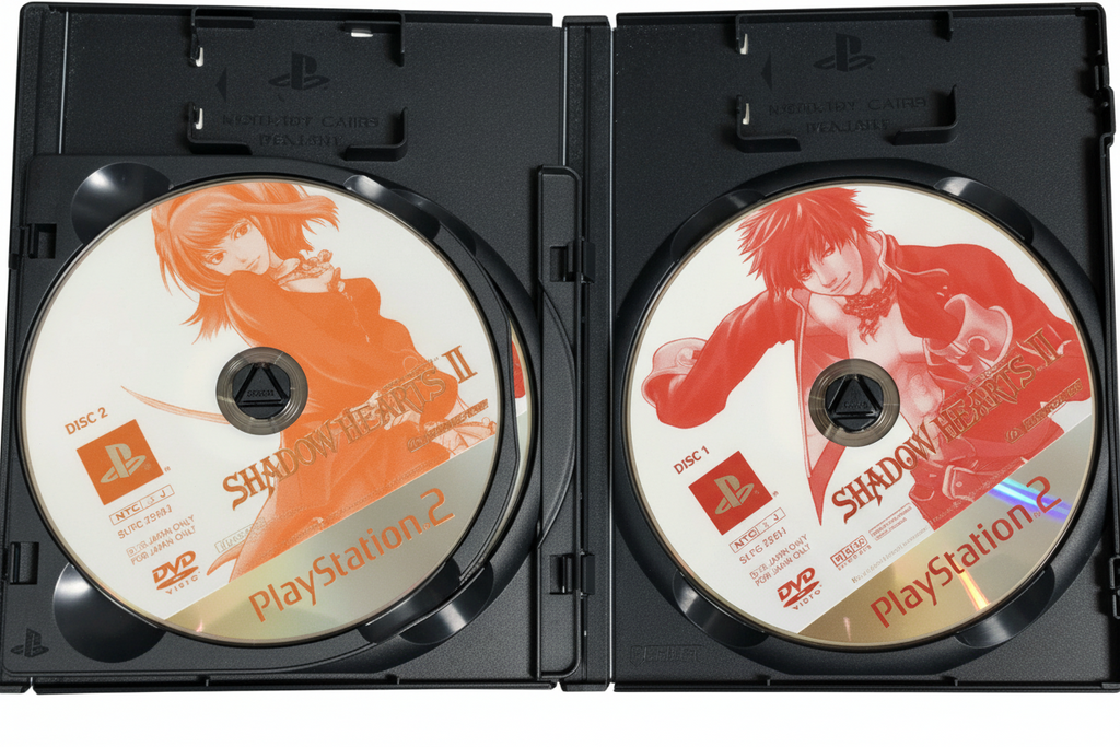 PS2 SHADOW HEARTS 2 versione limitata con DVD, sottobicchiere, cinghia, colonna