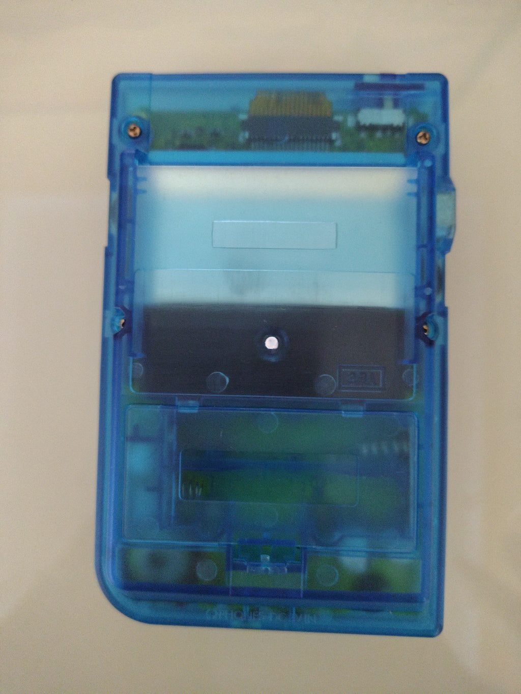 NINTENDO GAME BOY POCKET BLU TRASPARENTE SCOCCA NUOVA  CUSTOM