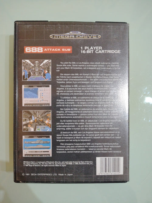 688 ATTACK SUB  SEGA MEGA DRIVE  USATO COMPLETO