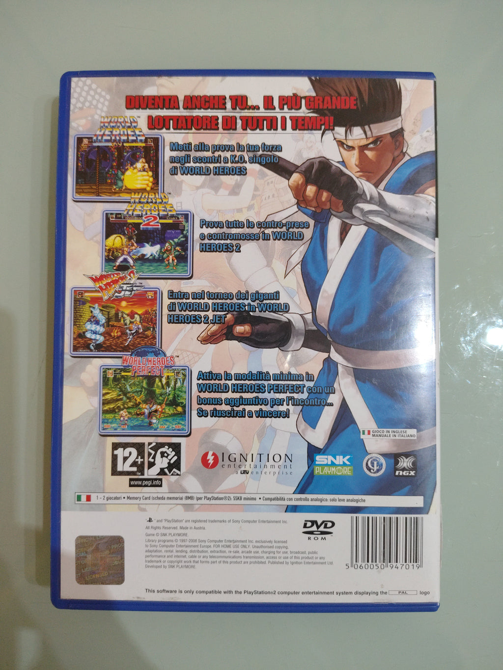 World Heroes Anthology Playstation PS2 edizione italiana