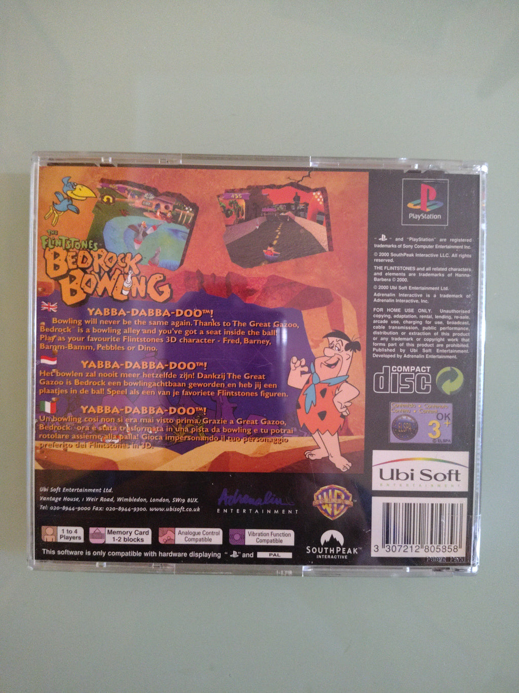 The Flintstones Bedrock Bowling per Sony PlayStation 1 PS1 PAL ITA Completo