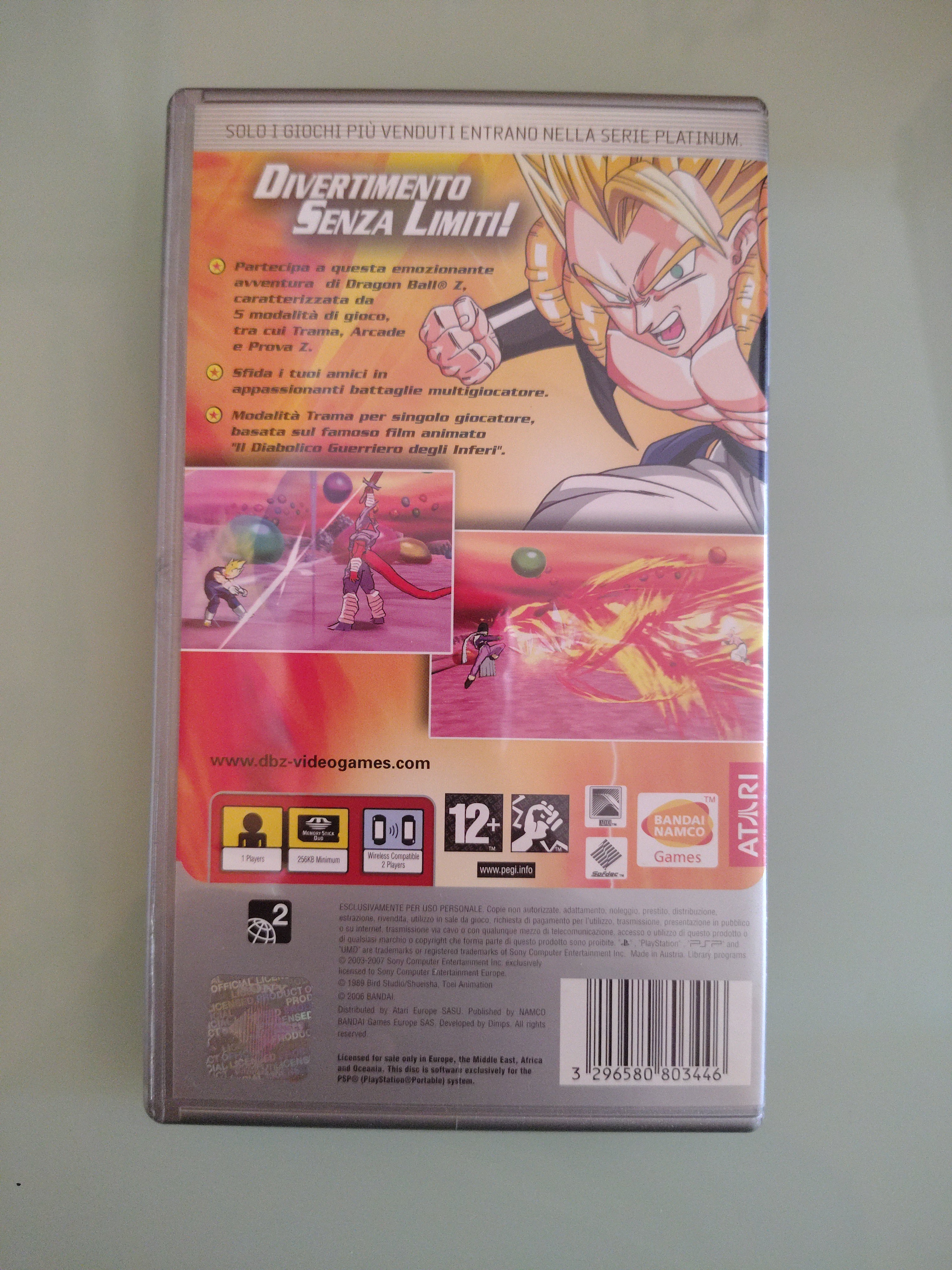 DRAGON BALL Z: SHIN BUDOKAI , PLATINUM, PSP , USATO