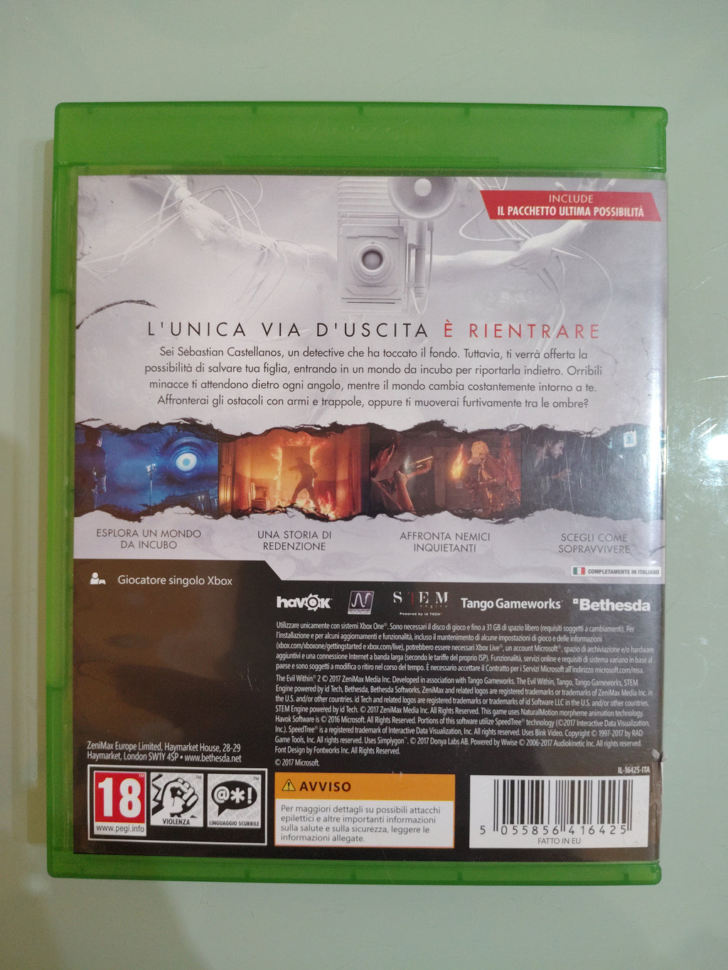 THE EVIL WITHIN 2 XBOX ONE  - VERSIONE  ITALIANA  - OTTIME CONDIZIONI