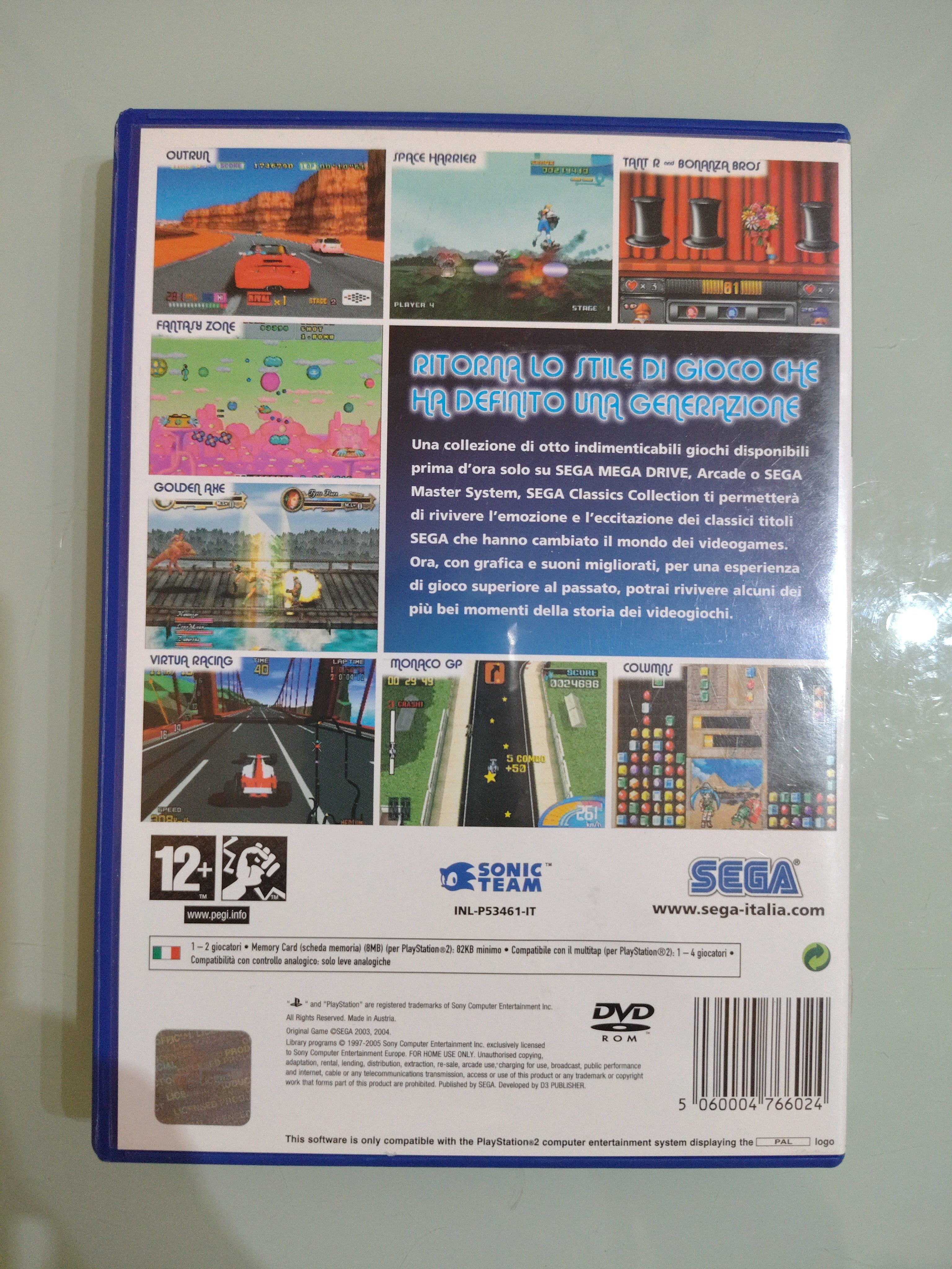 SEGA CLASSIC COLLECTION  PLAYSTATION 2 ITALIANO