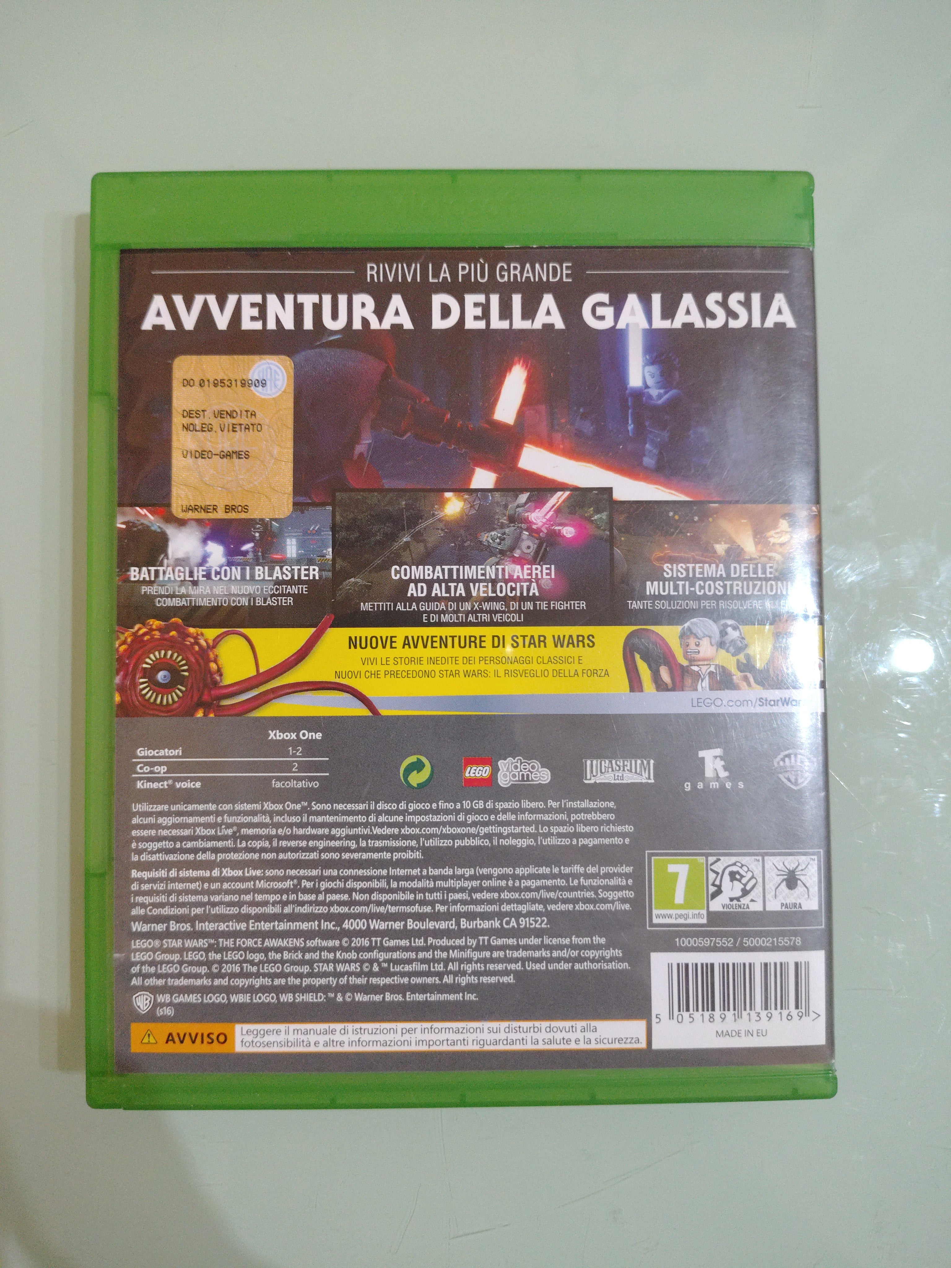 LEGO IL RISVEGLIO DELLA FORZA XBOX  ONE VERSIONE  ITALIANA