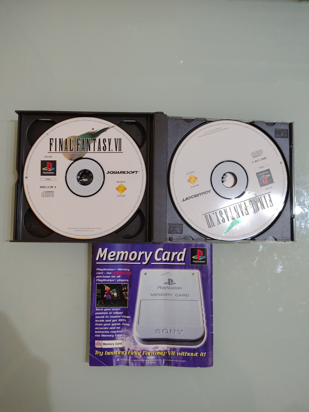 FINAL FANTASY VII 7 Prima stampa  PS1 PAL Squaresoft RPG videogames 3 discs PS