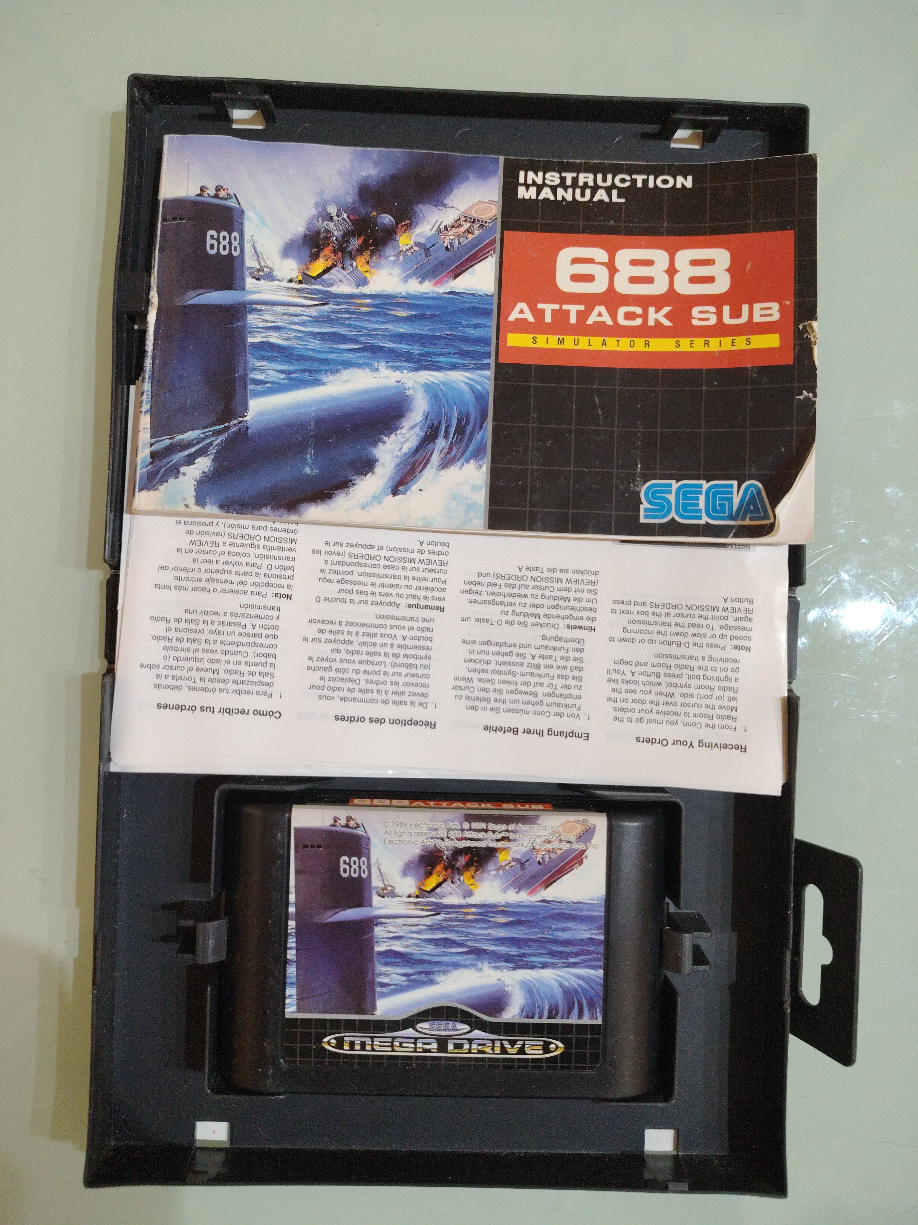 688 ATTACK SUB  SEGA MEGA DRIVE  USATO COMPLETO