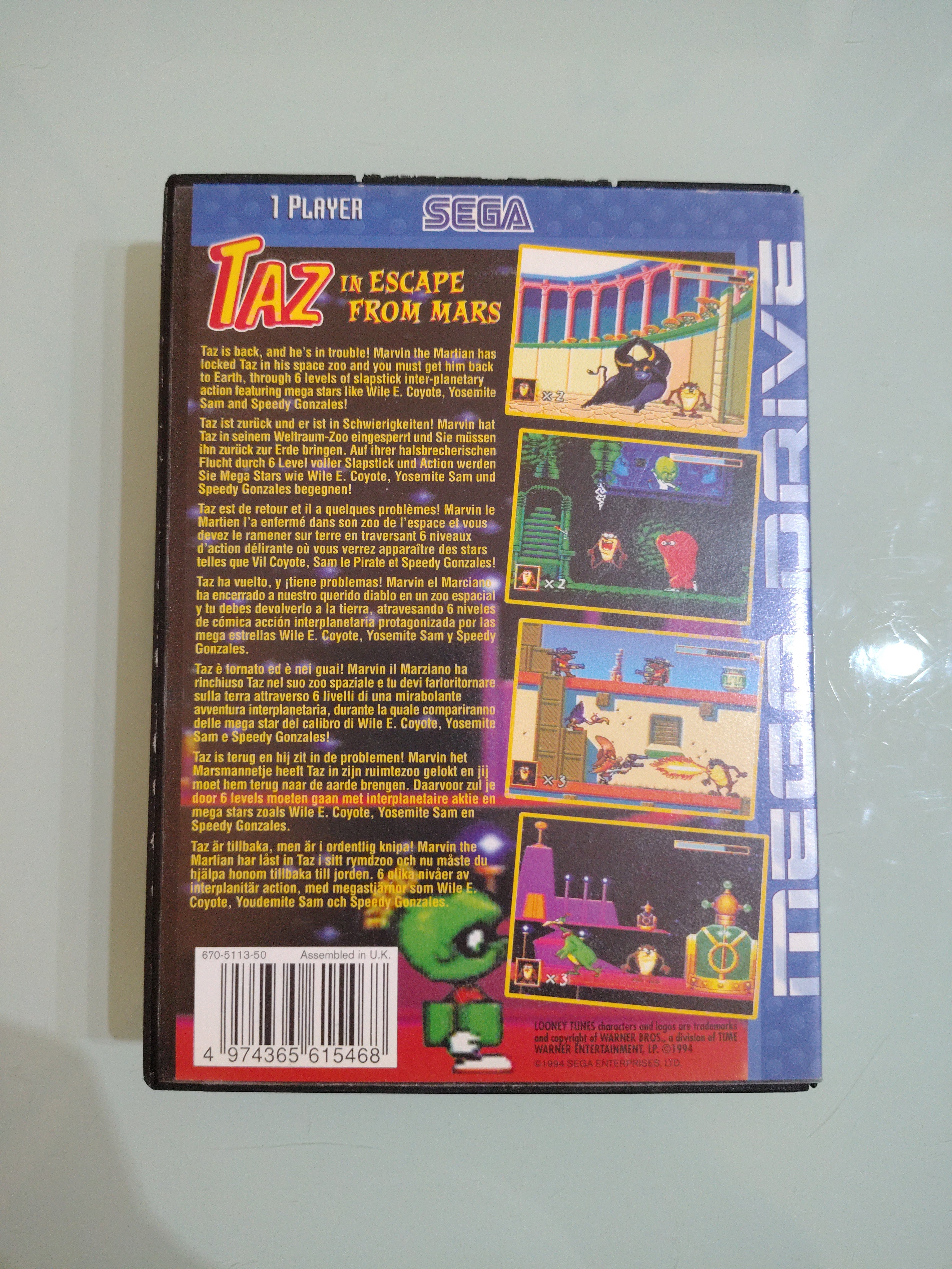 TAZ in Escape from Mars  Sega Mega Drive