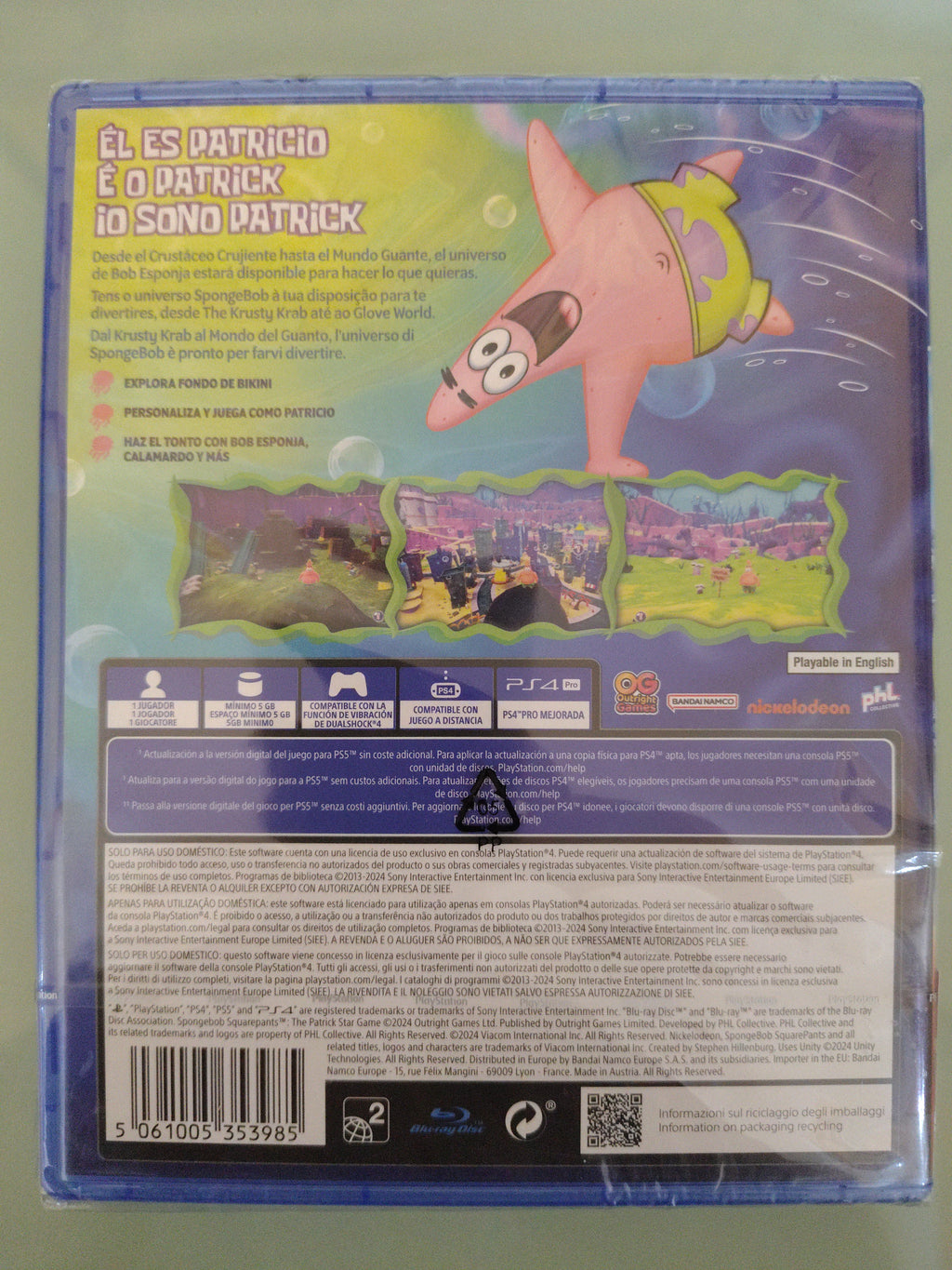 SpongeBob SquarePants  A Patrick Star Game  Nuovo Sigillato!